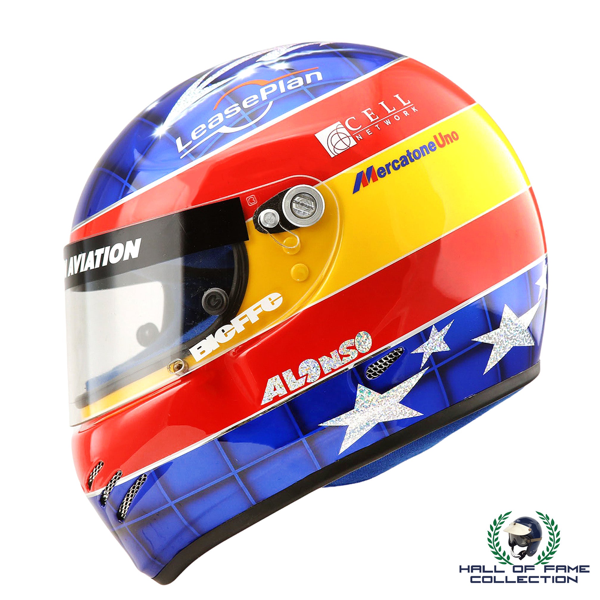 2001 Fernando Alonso Rookie Season Minardi F1 Replica Helmet