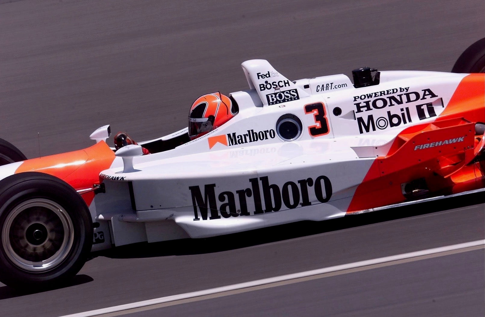 2001 Helio Castroneves Signed Race Used Marlboro Team Penske IndyCar Visor