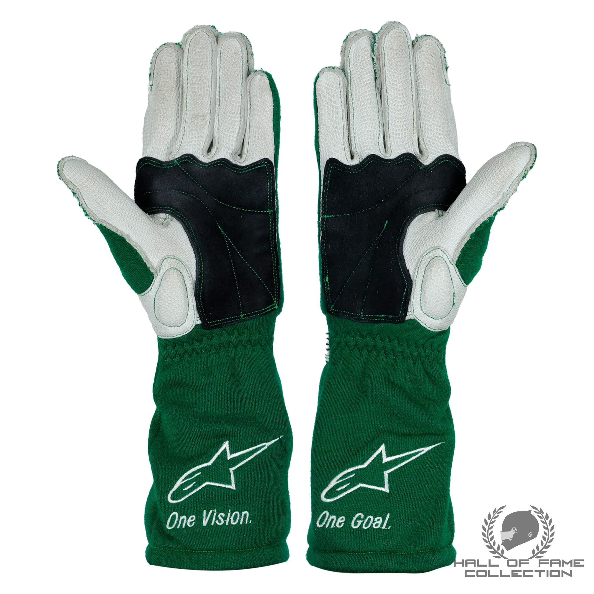 2001 Dario Franchitti Signed Race Used Team Kool Green IndyCar Gloves