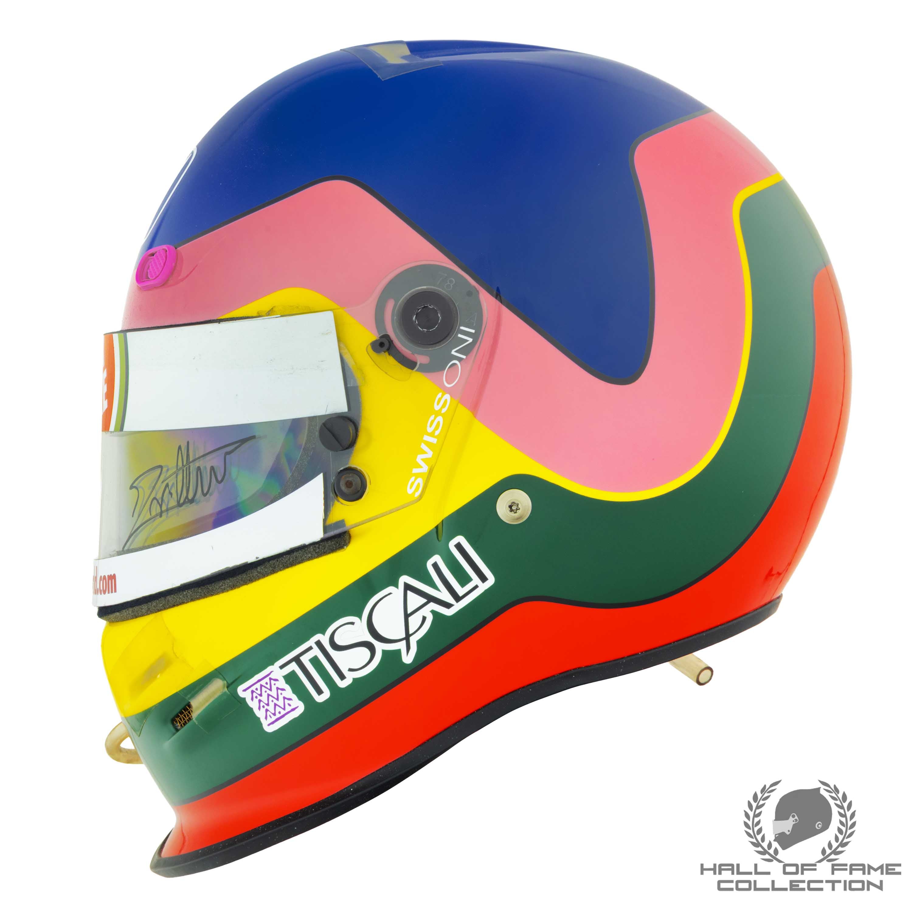 2001 Jacques Villeneuve Signed Race Used BAR Honda F1 Helmet