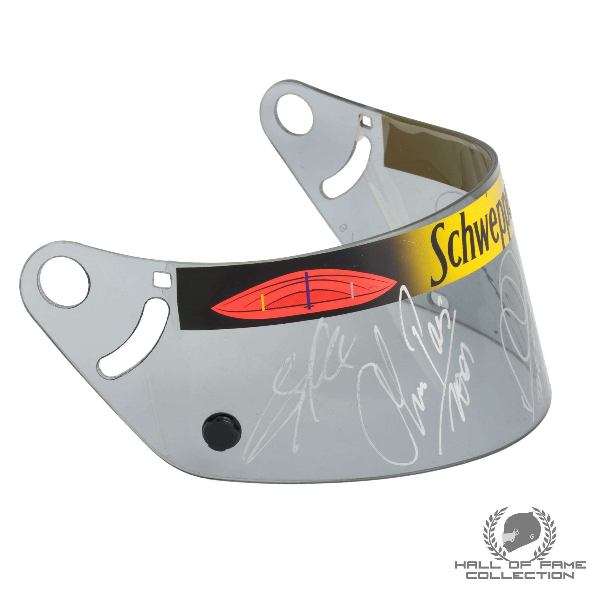 1999 Mika Hakkinen David Coulthard Olivier Panis Alexander Wurz Signed McLaren F1 Visor