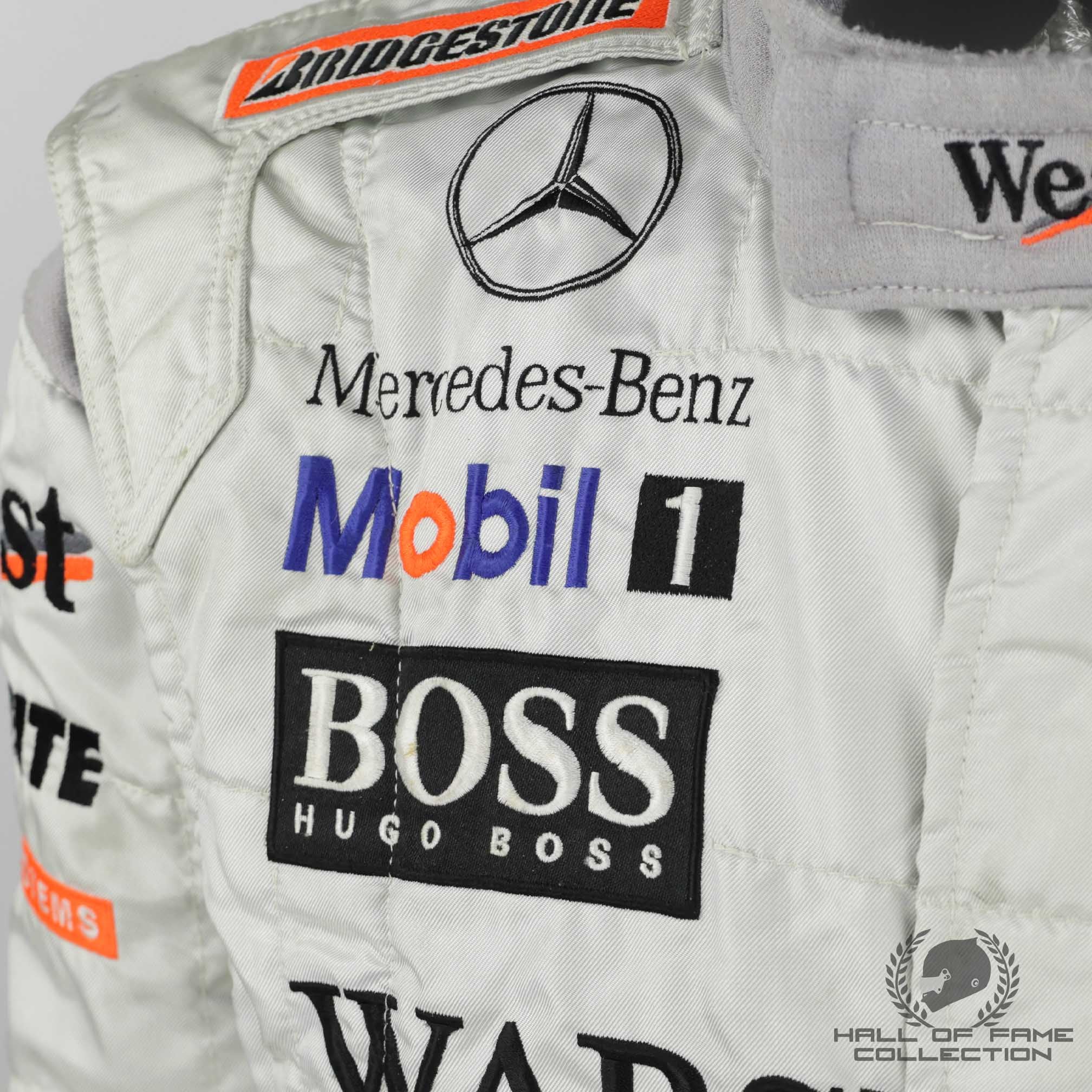 2000 Mika Hakkinen Austrian GP Winning Race Used West McLaren Mercedes F1 Suit