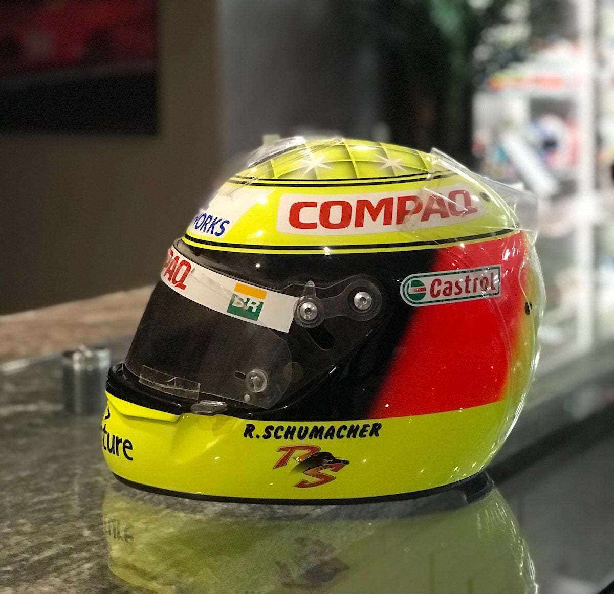 2001 Ralf Schumacher Signed Race Used Canadian GP Win Williams F1 Helmet