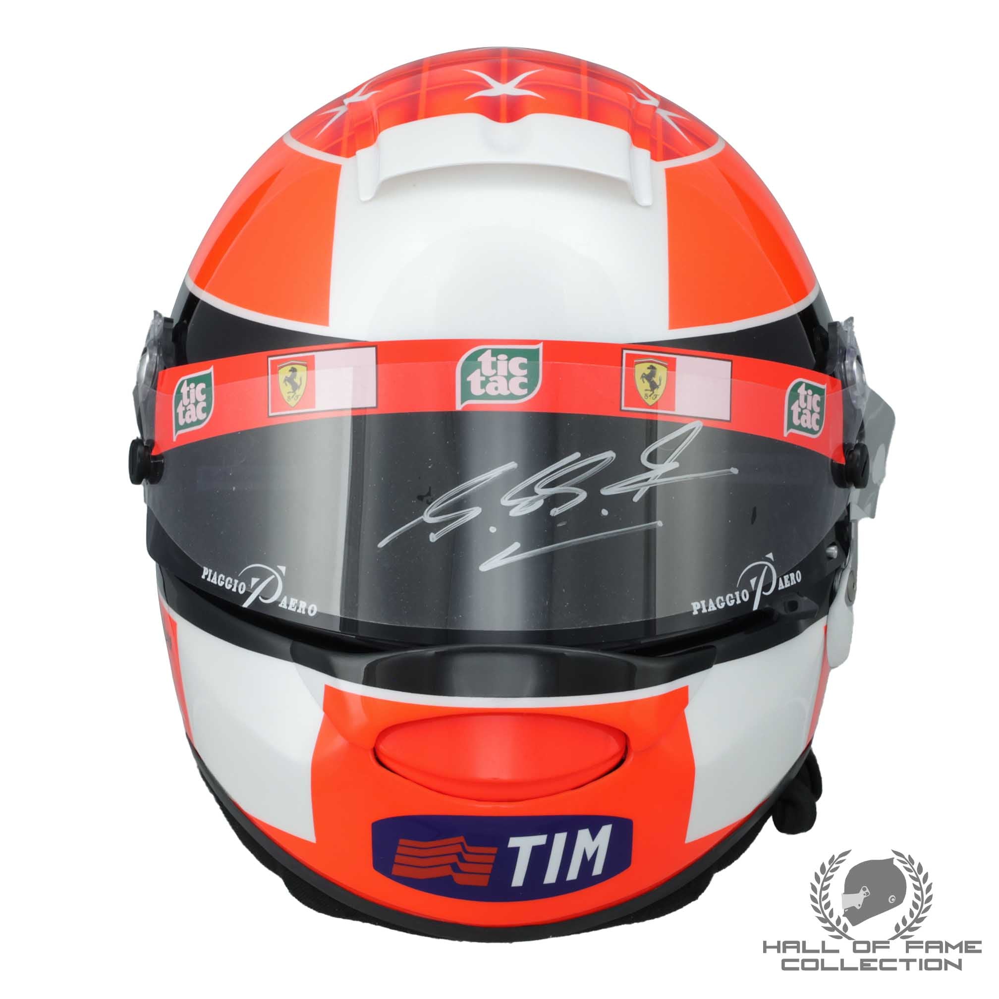 2001 Michael Schumacher Signed US GP Schuberth RF1 Replica Scuderia Ferrari Helmet - RG