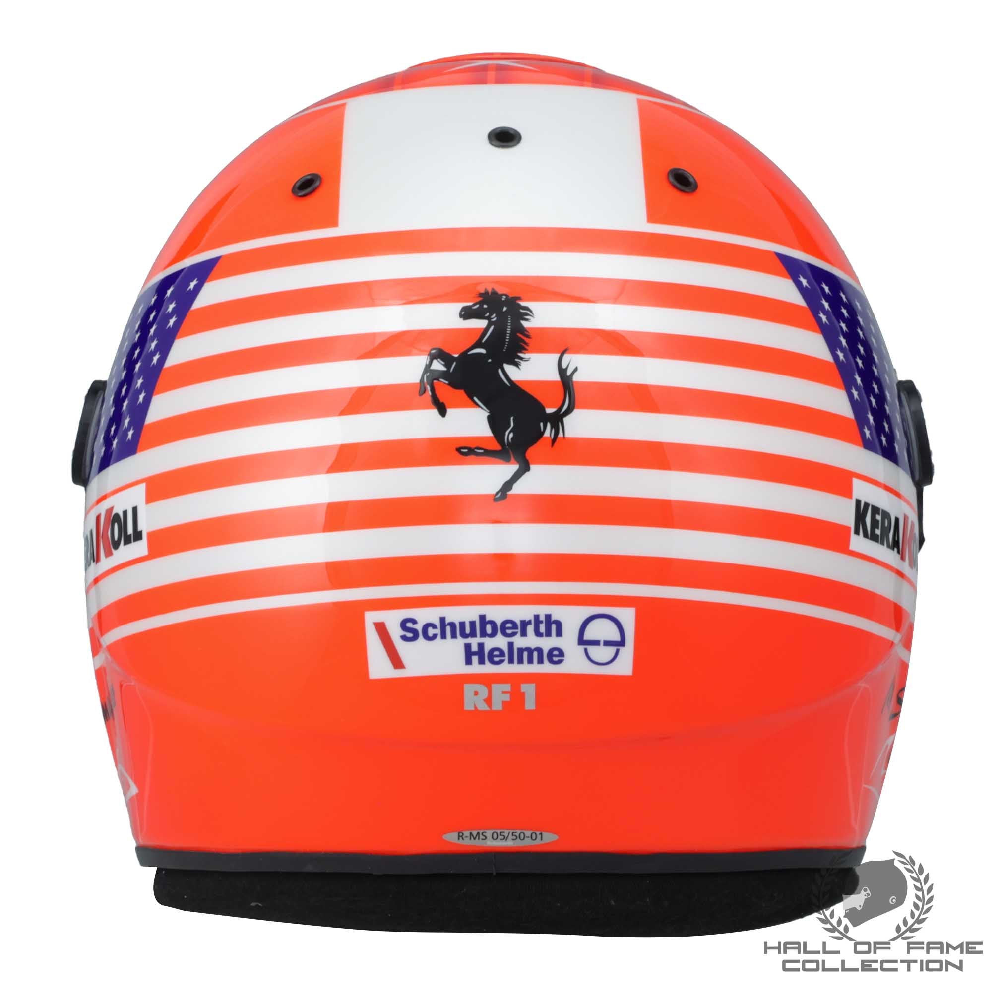 2001 Michael Schumacher Signed US GP Schuberth RF1 Replica Scuderia Ferrari Helmet - RG