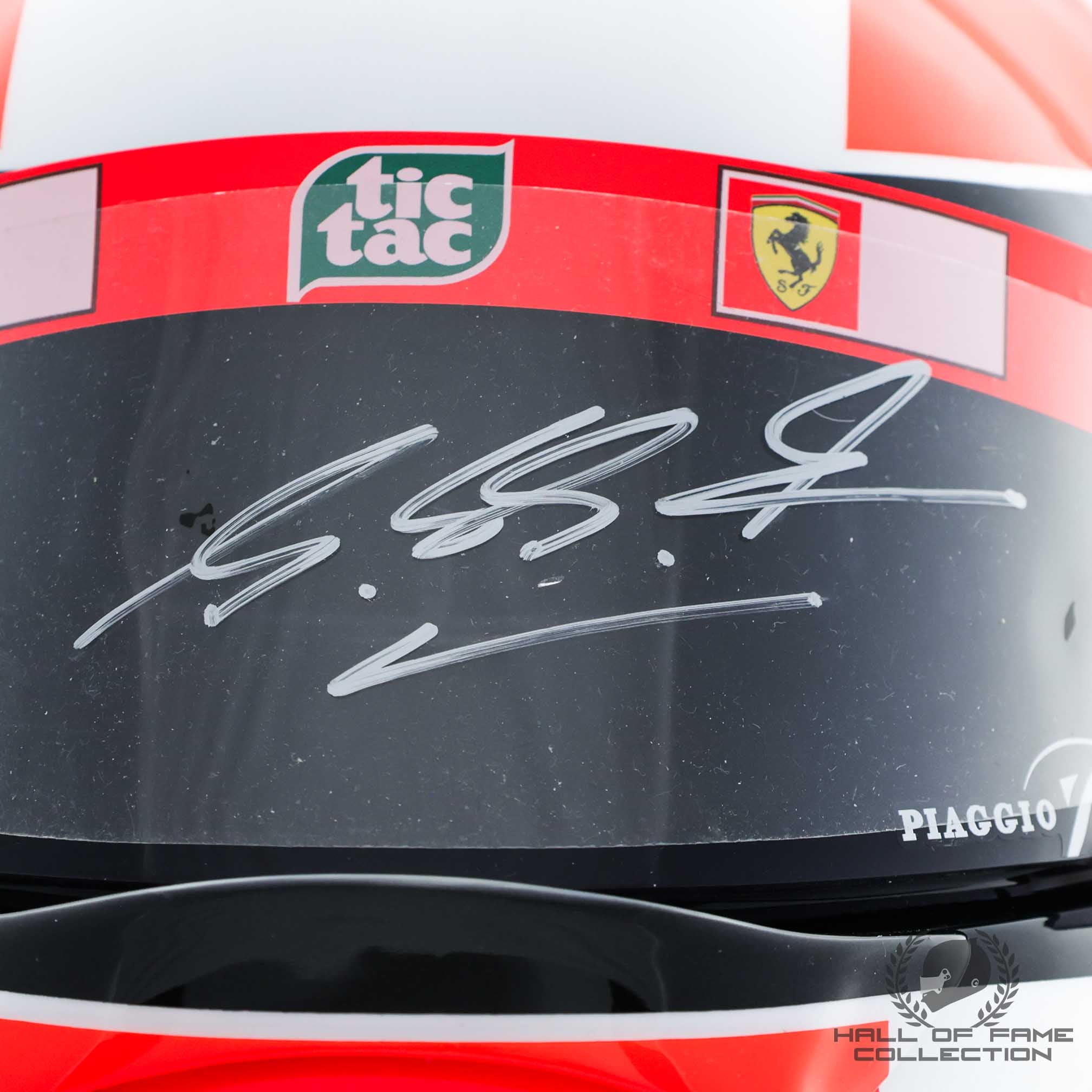 2001 Michael Schumacher Signed US GP Schuberth RF1 Replica Scuderia Ferrari Helmet - RG