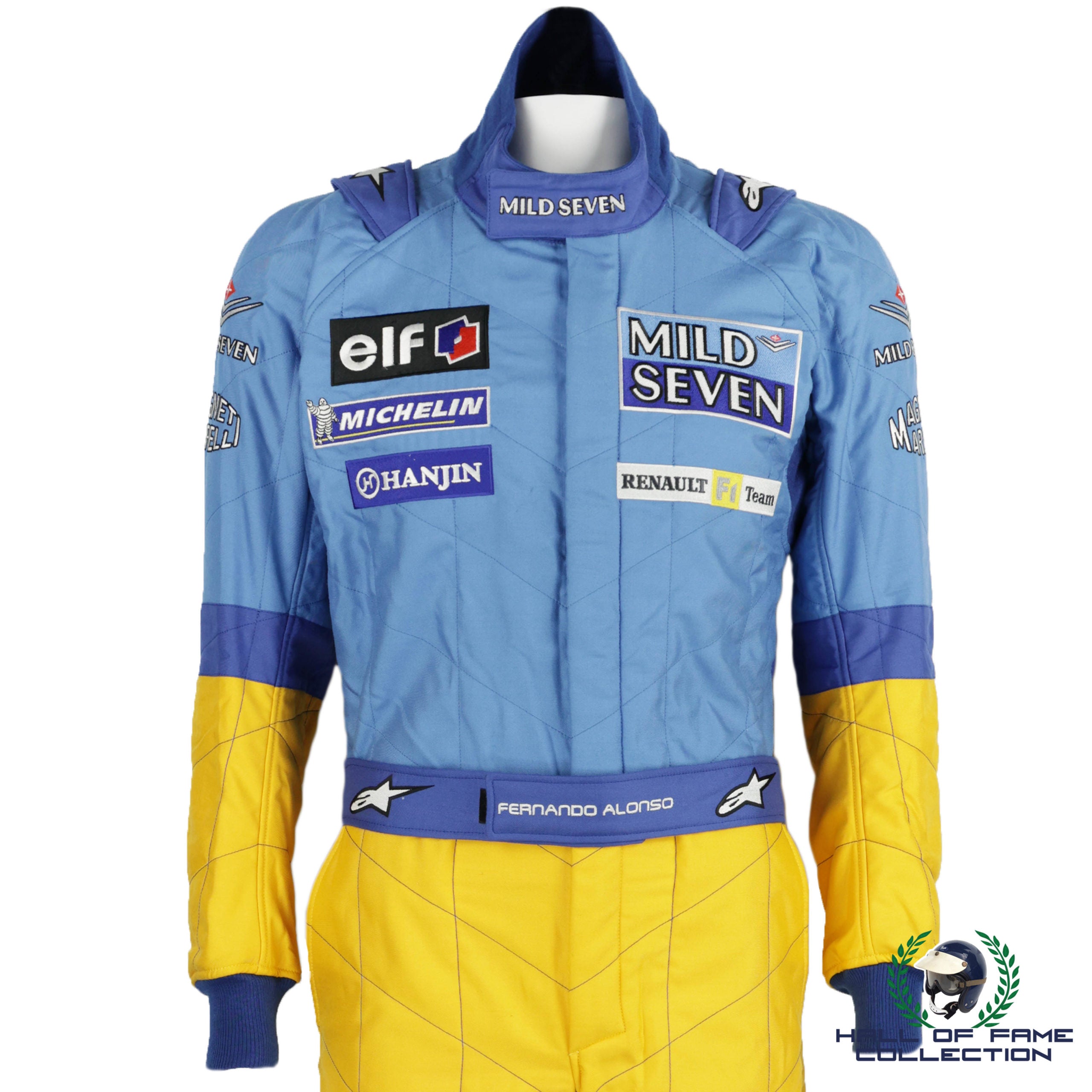 2002 Fernando Alonso Original Used Mild Seven Renault F1 Suit