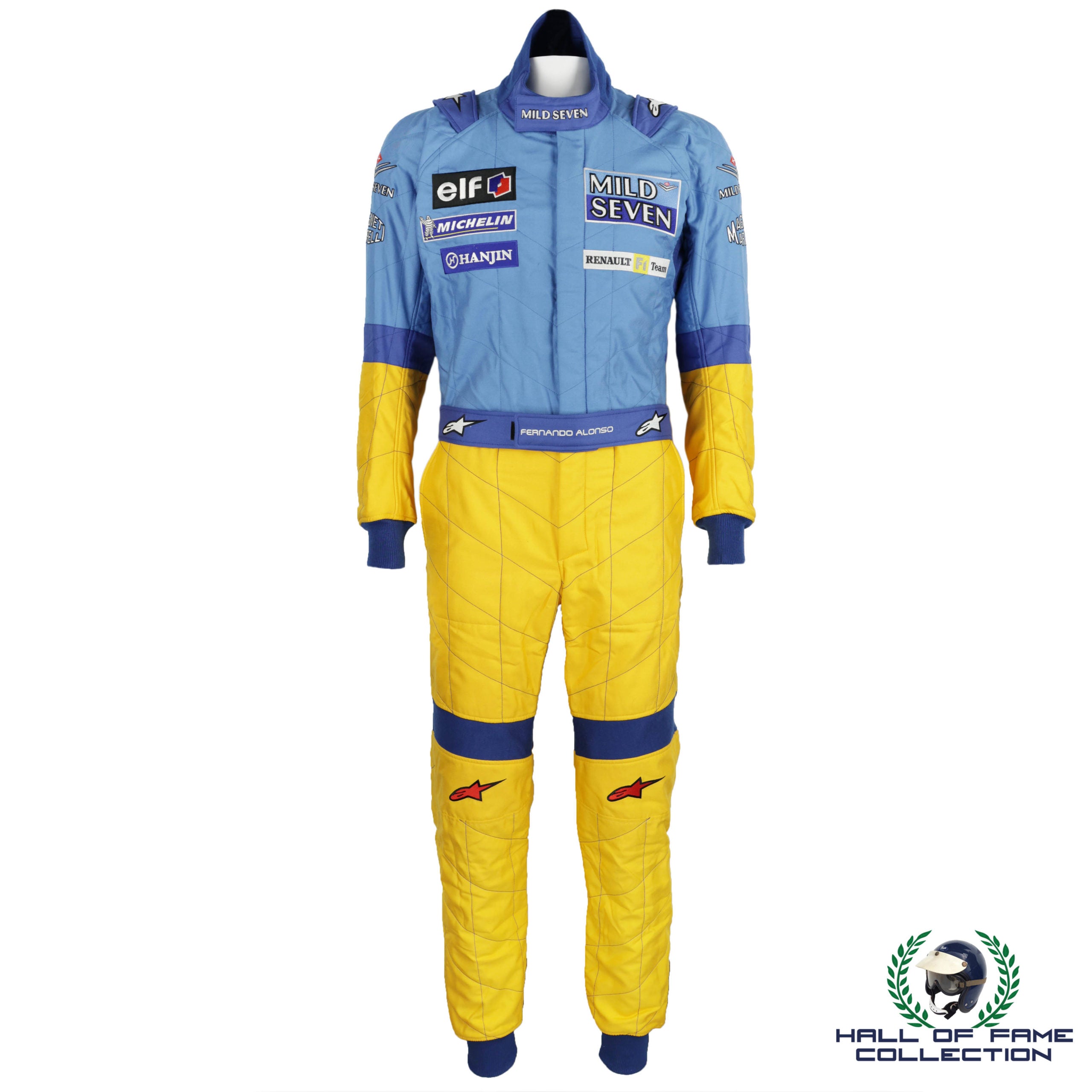 2002 Fernando Alonso Original Used Mild Seven Renault F1 Suit