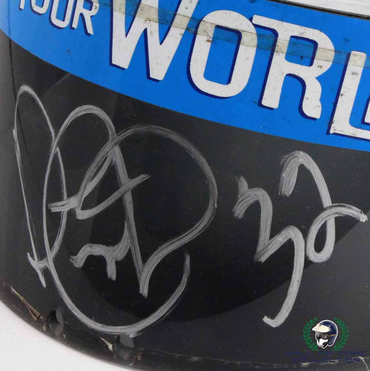 2002 Patrick Carpentier Signed Race Used Rockingham Race Team Players IndyCar Visor