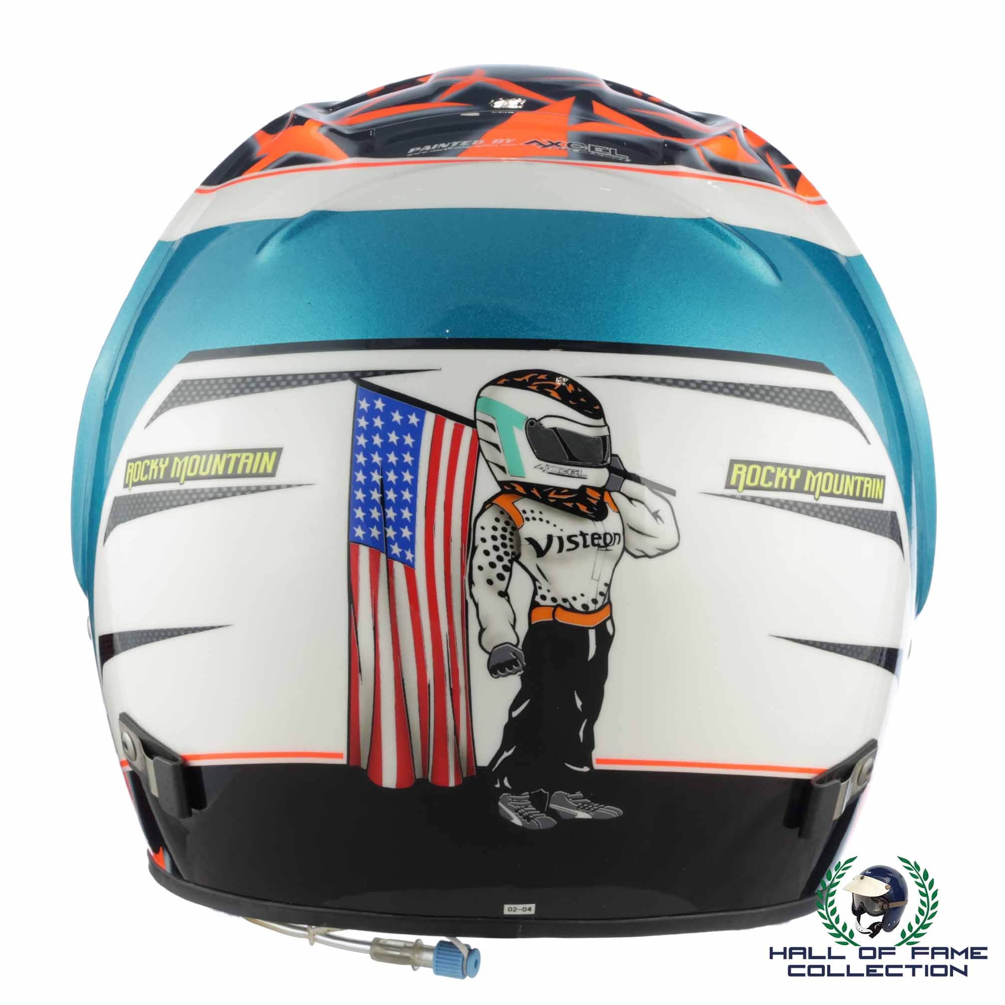 2002 Townsend Bell Signed Race Used Visteon Patrick Racing Bell Dominator IndyCar Helmet