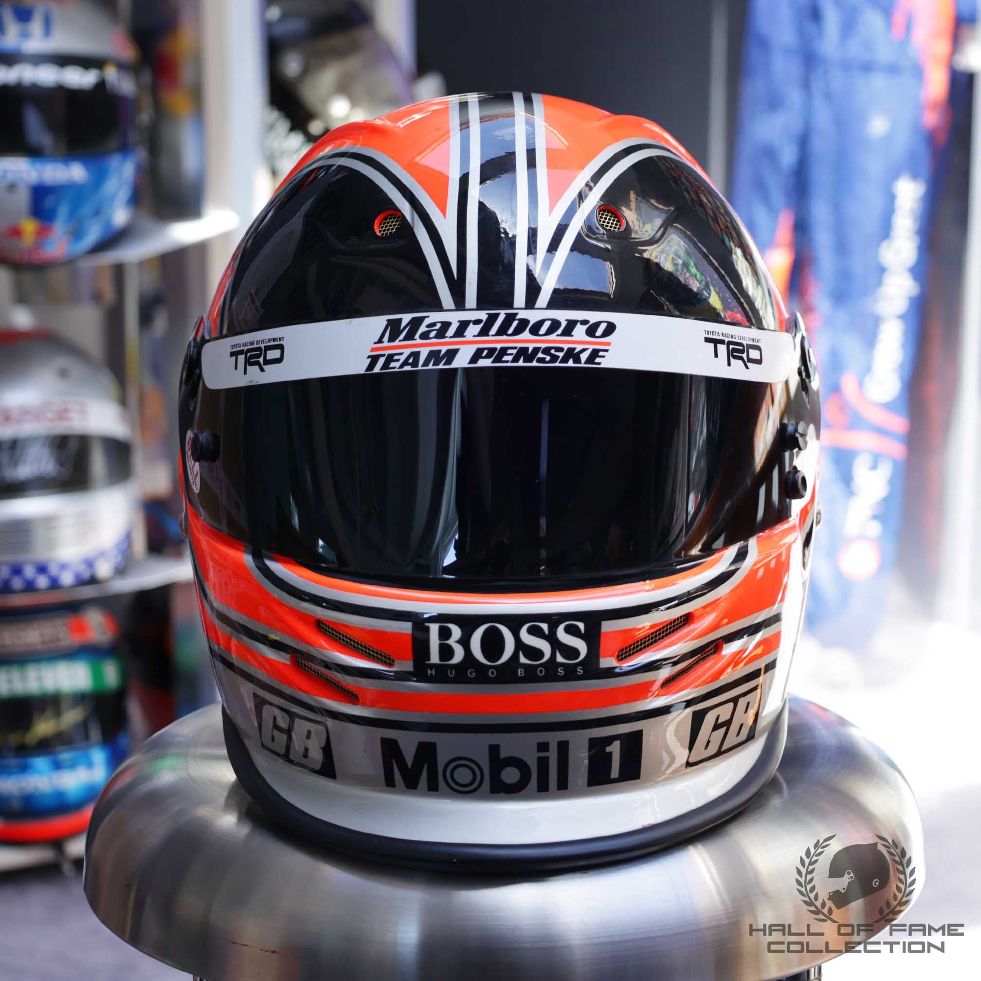 2002 Helio Castroneves Signed Marlboro Team Penske Indy 500 Replica Helmet