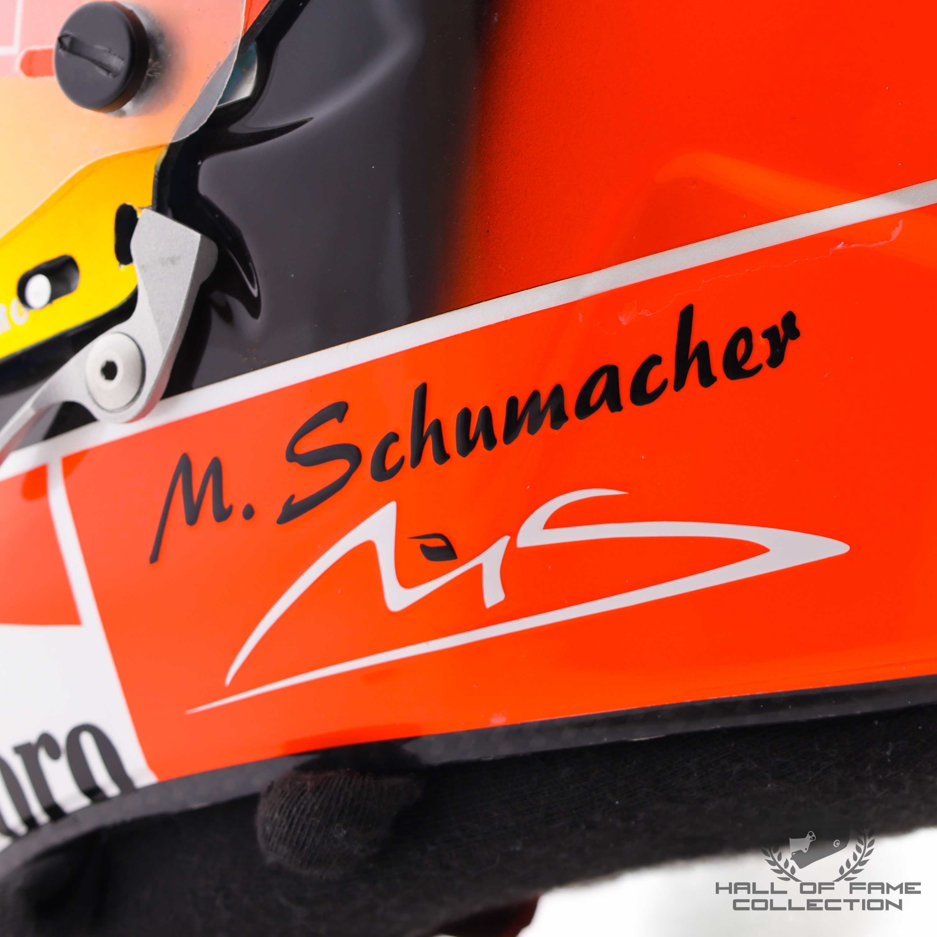 2002 Michael Schumacher Signed World Champion Season Used Scuderia Ferrari F1 Helmet