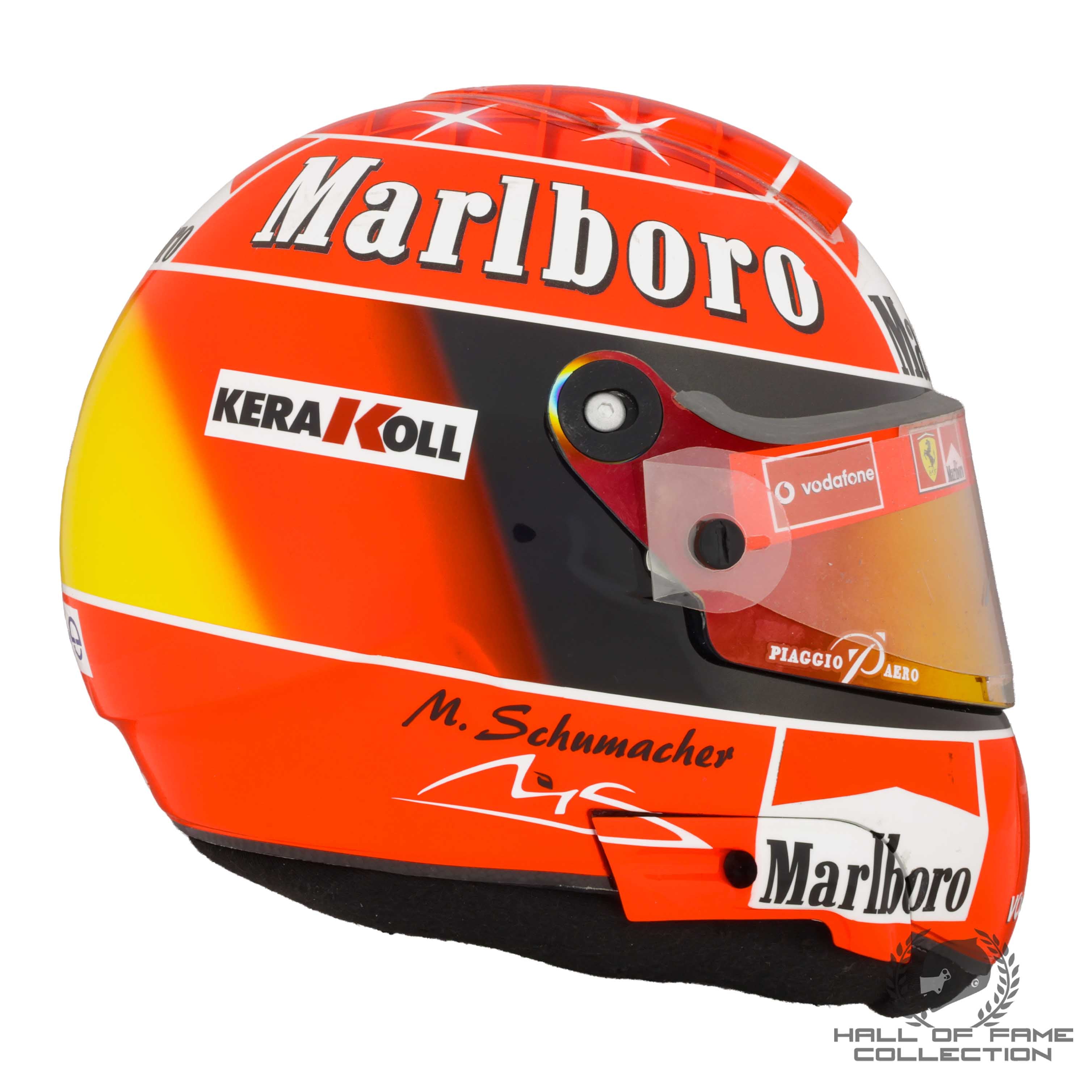 2002 Michael Schumacher Signed World Champion Season Used Scuderia Ferrari F1 Helmet