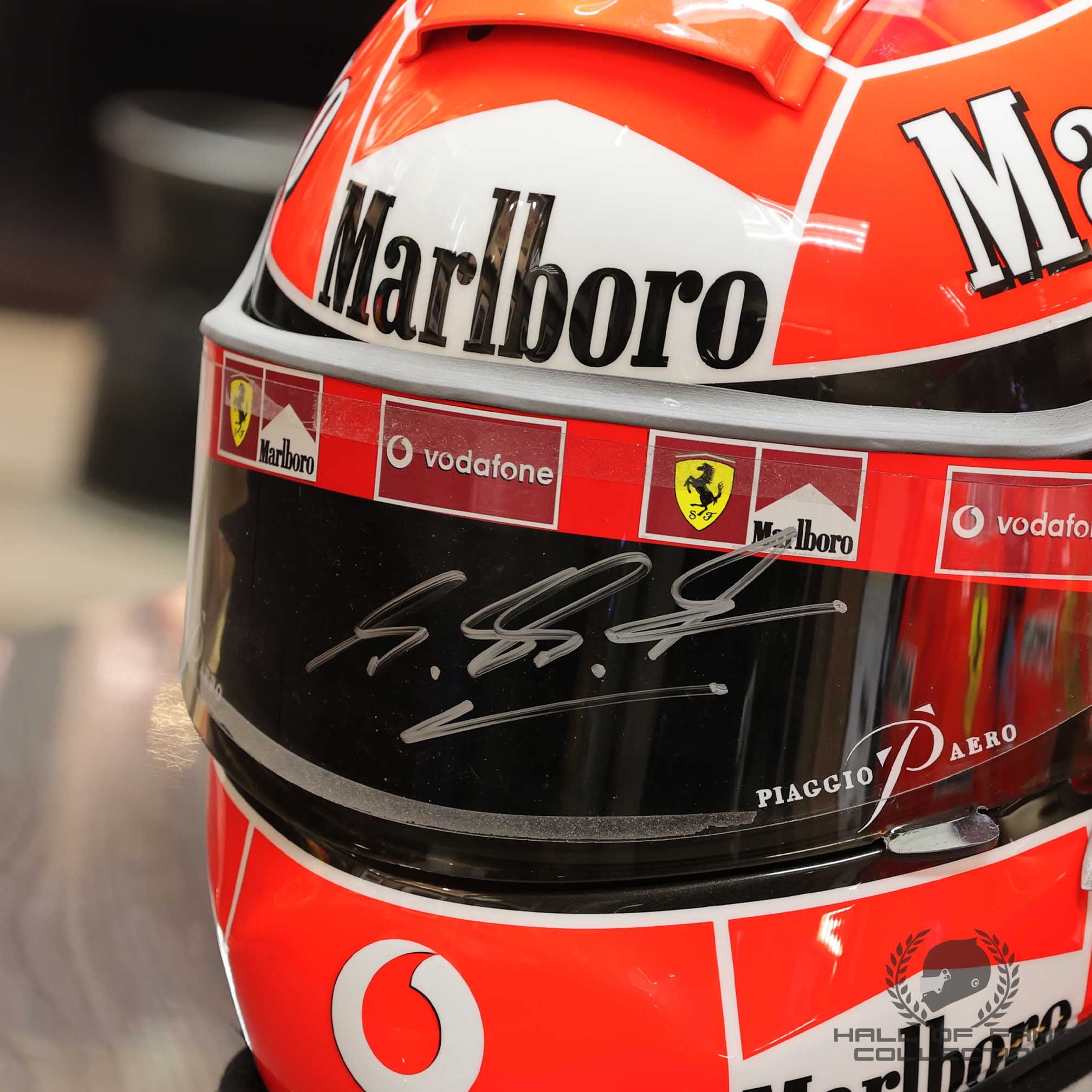 2002 Michael Schumacher Signed Schuberth RF1 Replica Scuderia Ferrari F1 Helmet