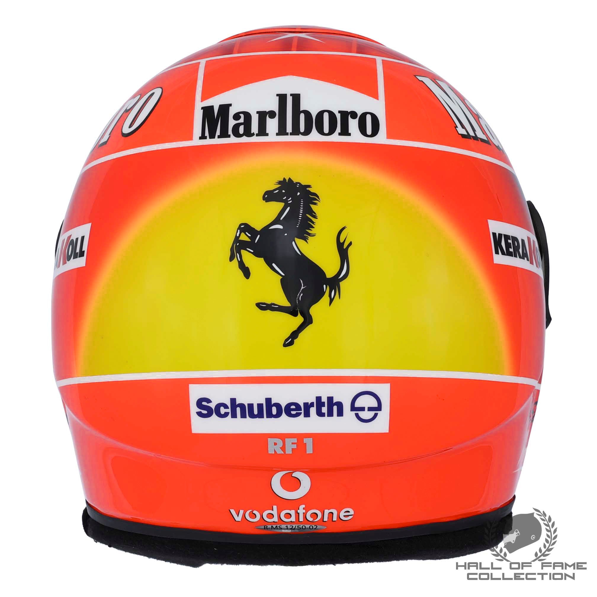2002 Michael Schumacher Signed Schuberth RF1 Replica Scuderia Ferrari F1 Helmet
