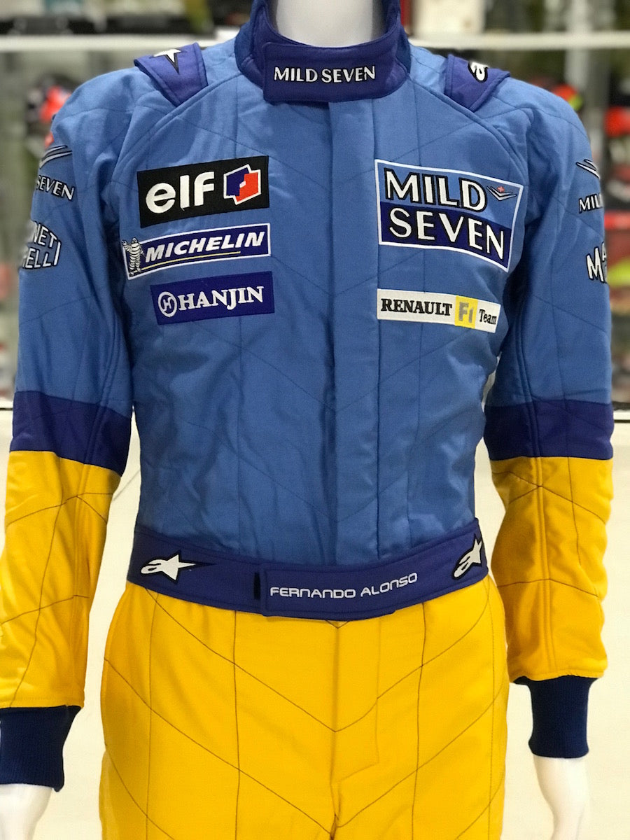 2002 Fernando Alonso Original Used Mild Seven Renault F1 Suit