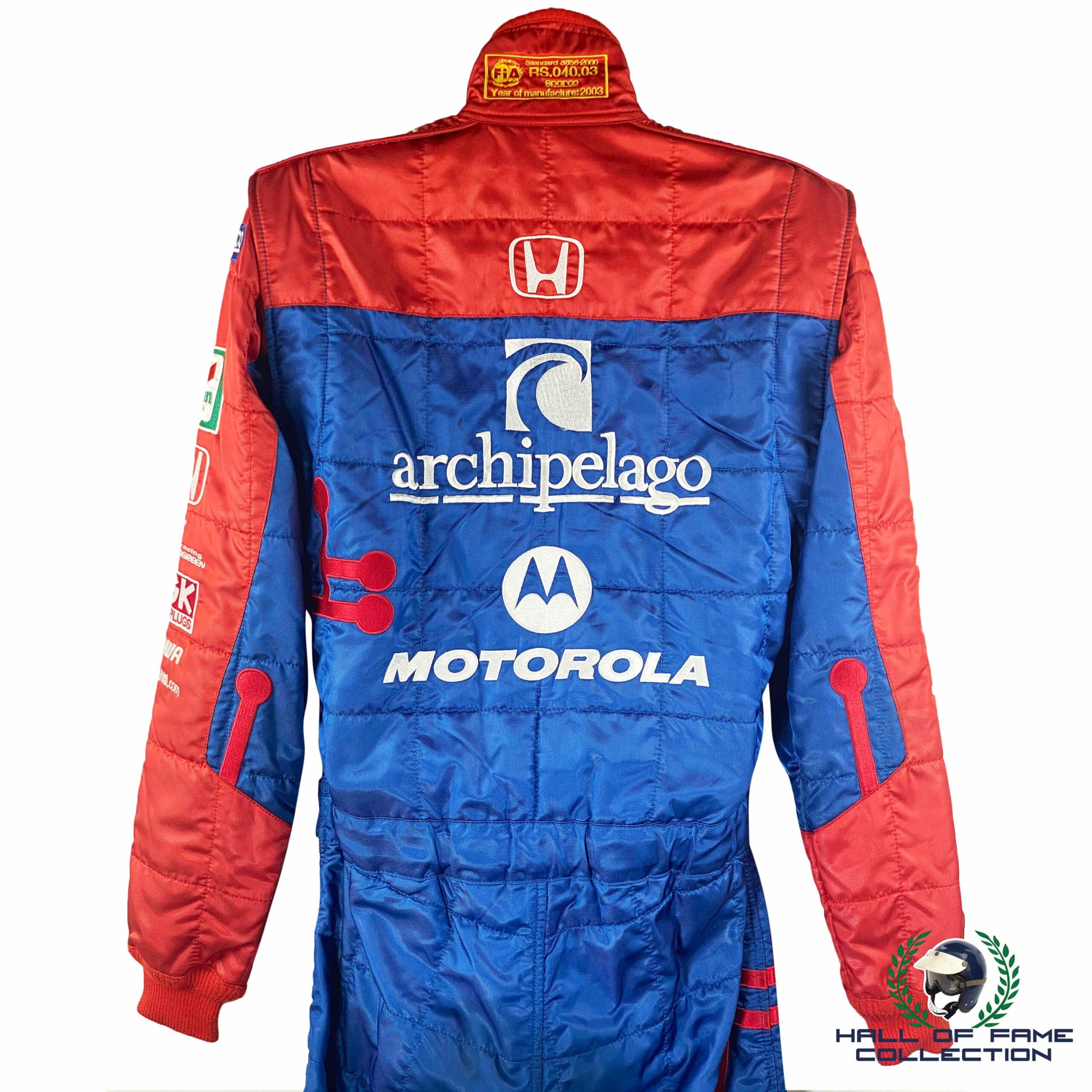 2003 Bryan Herta Signed Race Worn Andretti Autosport IndyCar Suit