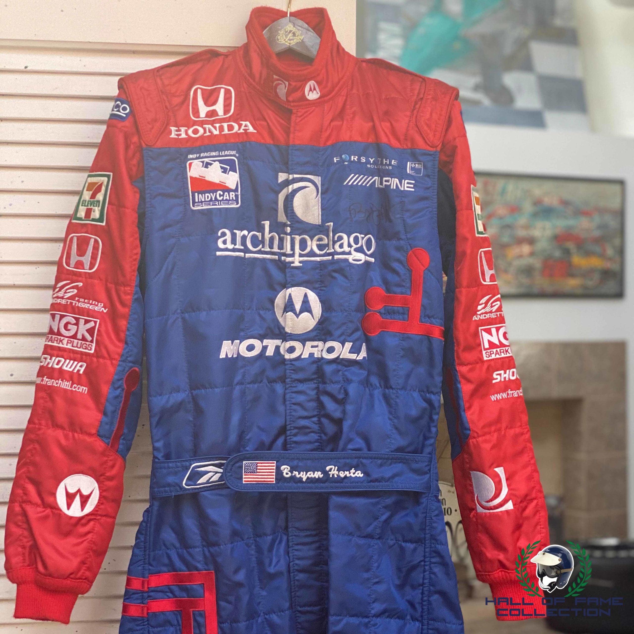 2003 Bryan Herta Signed Used Andretti Autosport IndyCar Suit