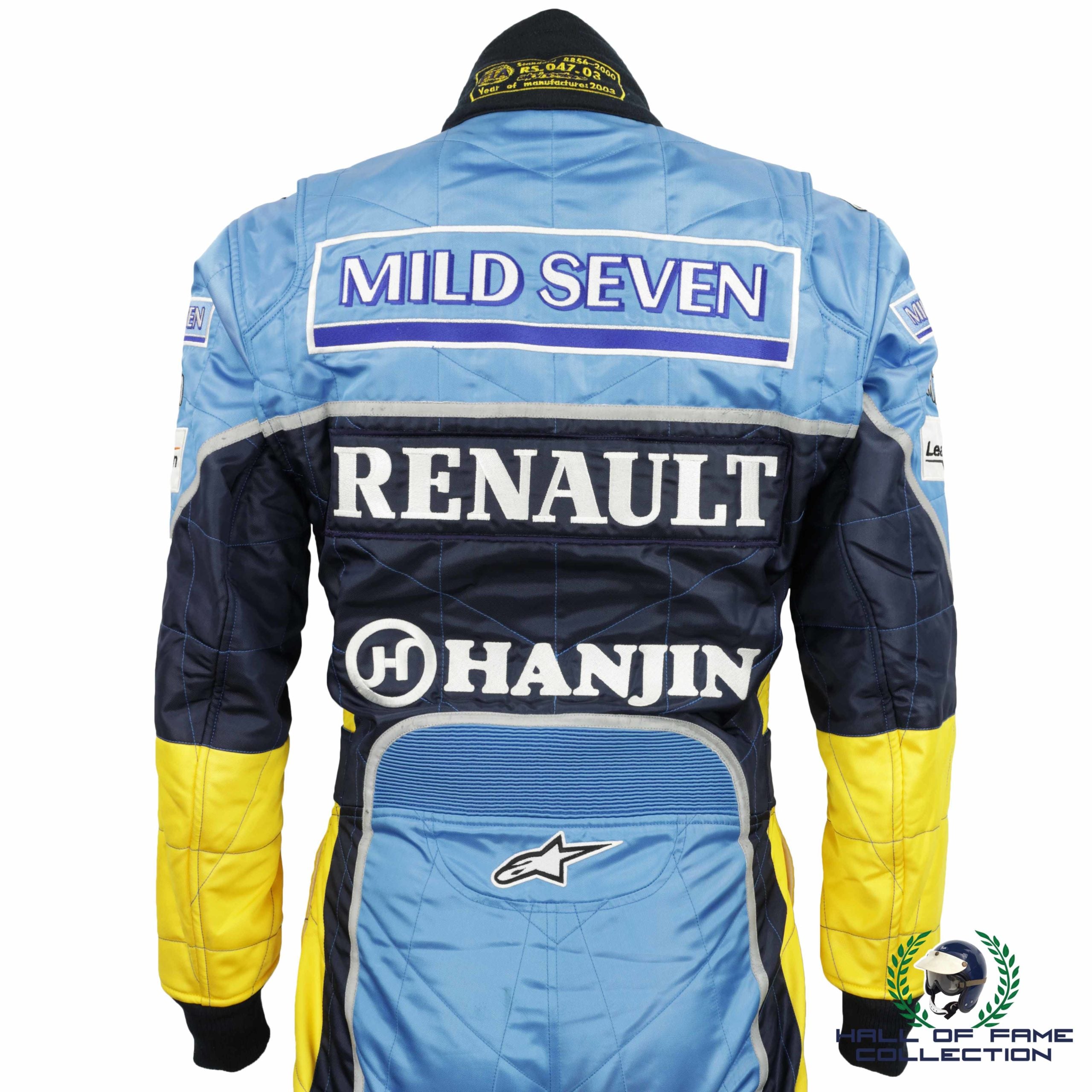 2003 Fernando Alonso Race Used Mild Seven Renault F1 Suit