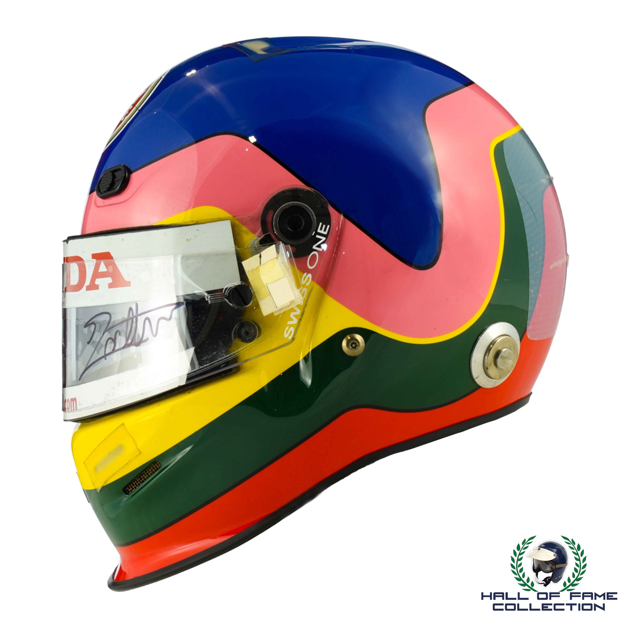 2003 Jacques Villeneuve Signed Spanish GP Used BAR Honda Bell F1 Helmet