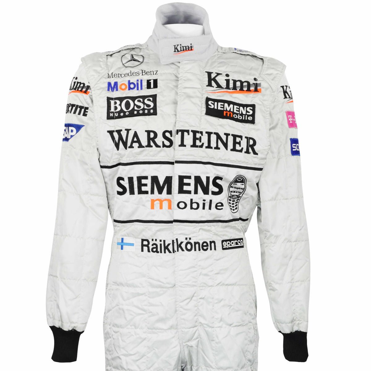 2003 Kimi Raikkonen Race Used West McLaren Mercedes Formula 1 Suit