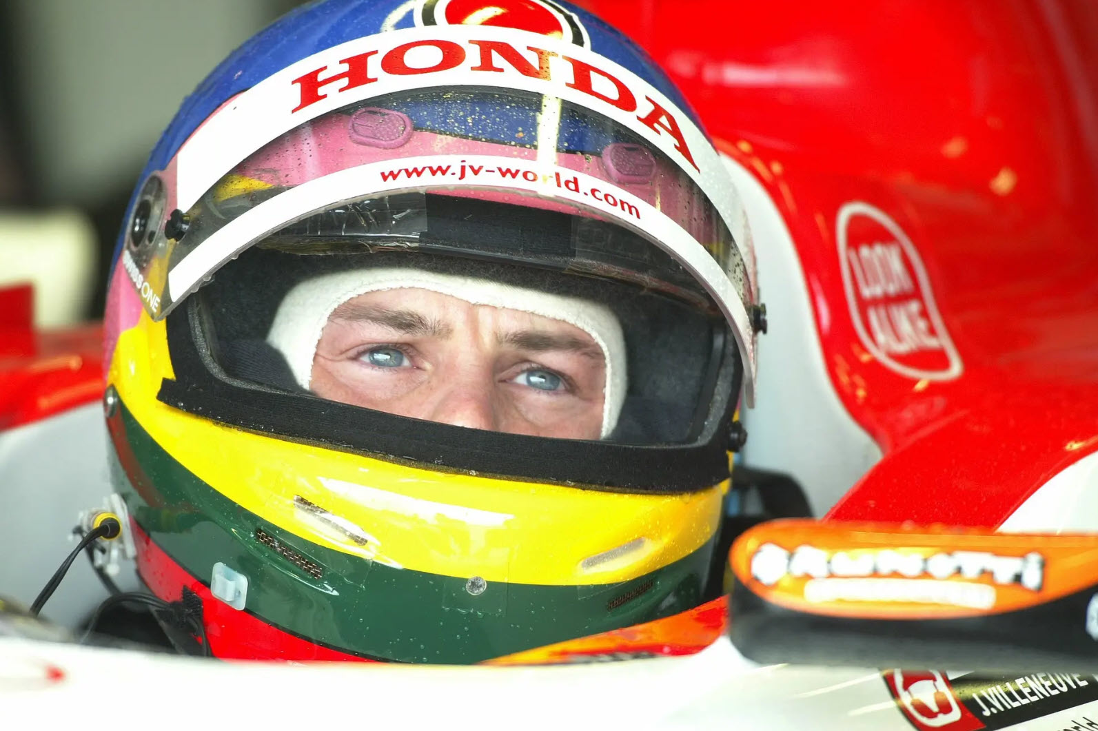 2003 Jacques Villeneuve Signed Original Bar Honda F1 Visor