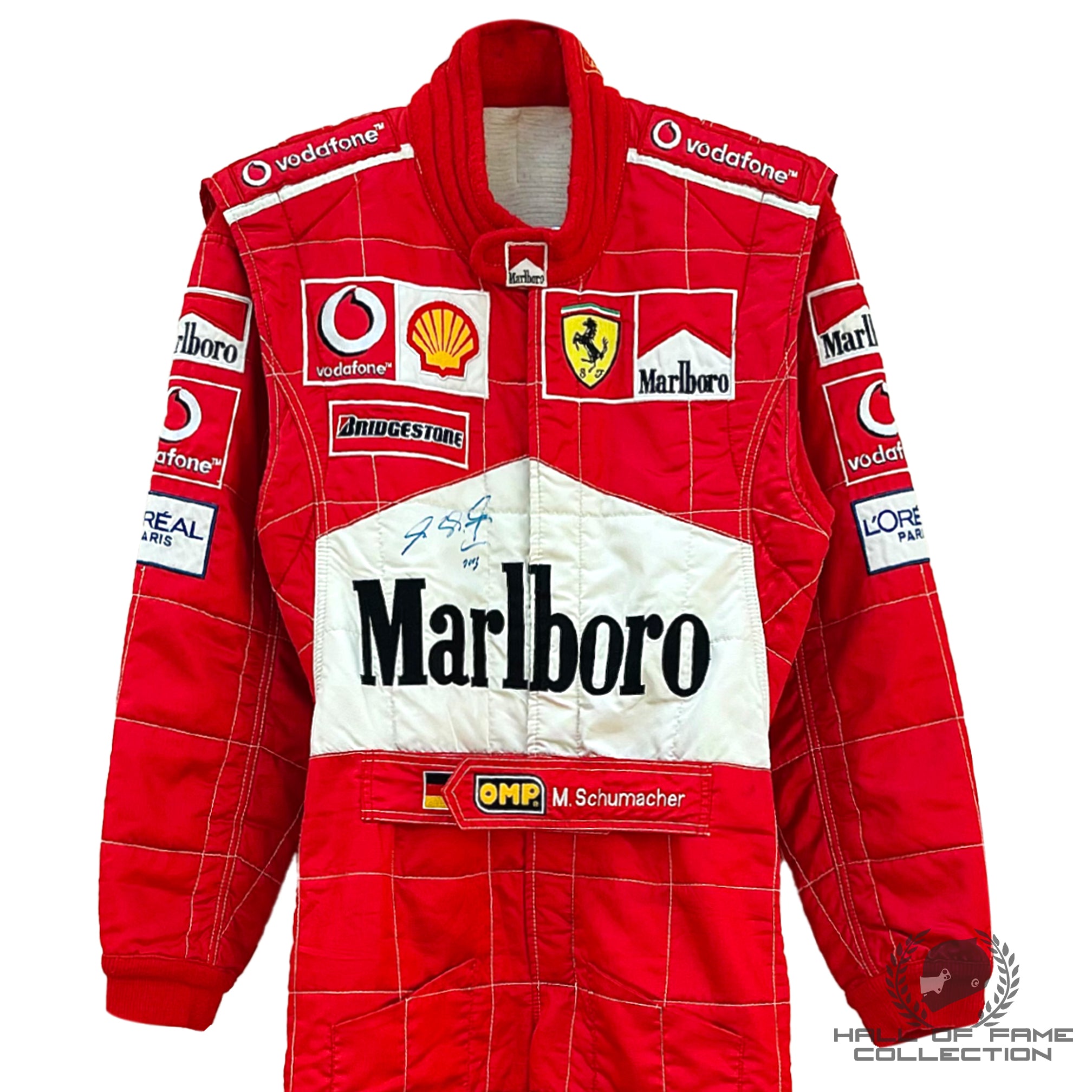 2003 Michael Schumacher Championship Season Australian GP Race Used Scuderia Ferrari F1 Suit