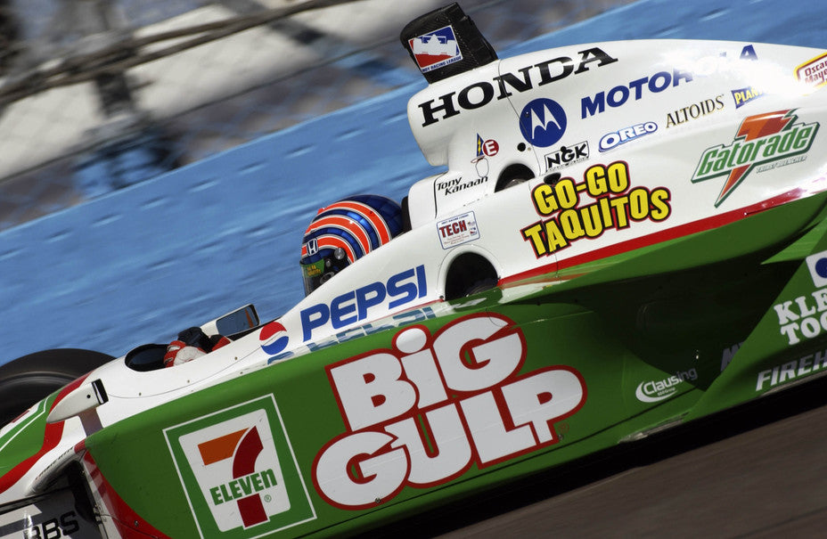 2003 Tony Kanaan Signed Race Used Andretti Green Racing IndyCar Visor