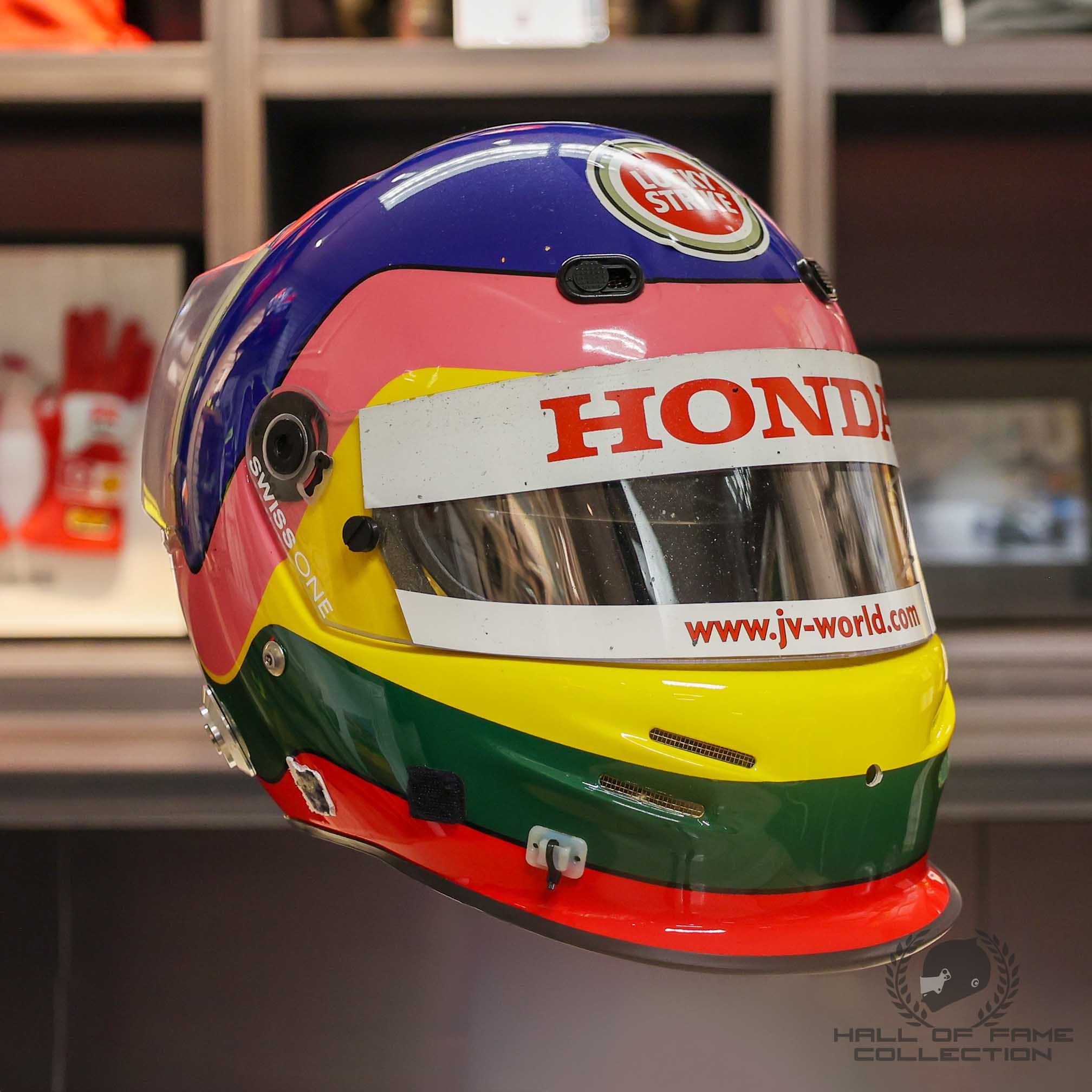 2003 Jacques Villeneuve Signed United States GP Race Used BAR Honda F1 Helmet