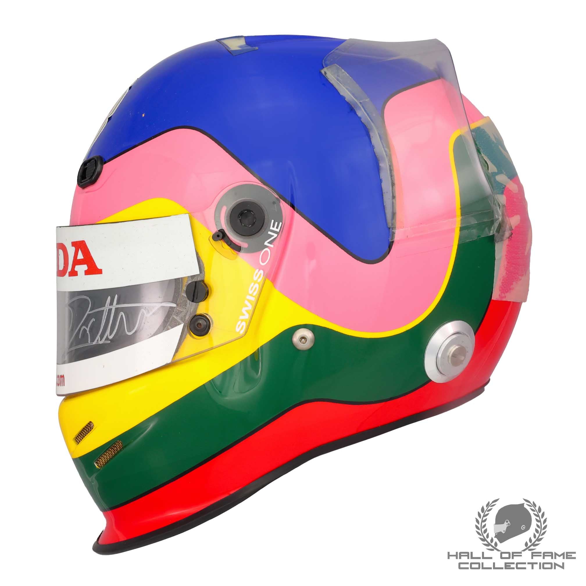 2003 Jacques Villeneuve Signed United States GP Race Used BAR Honda F1 Helmet