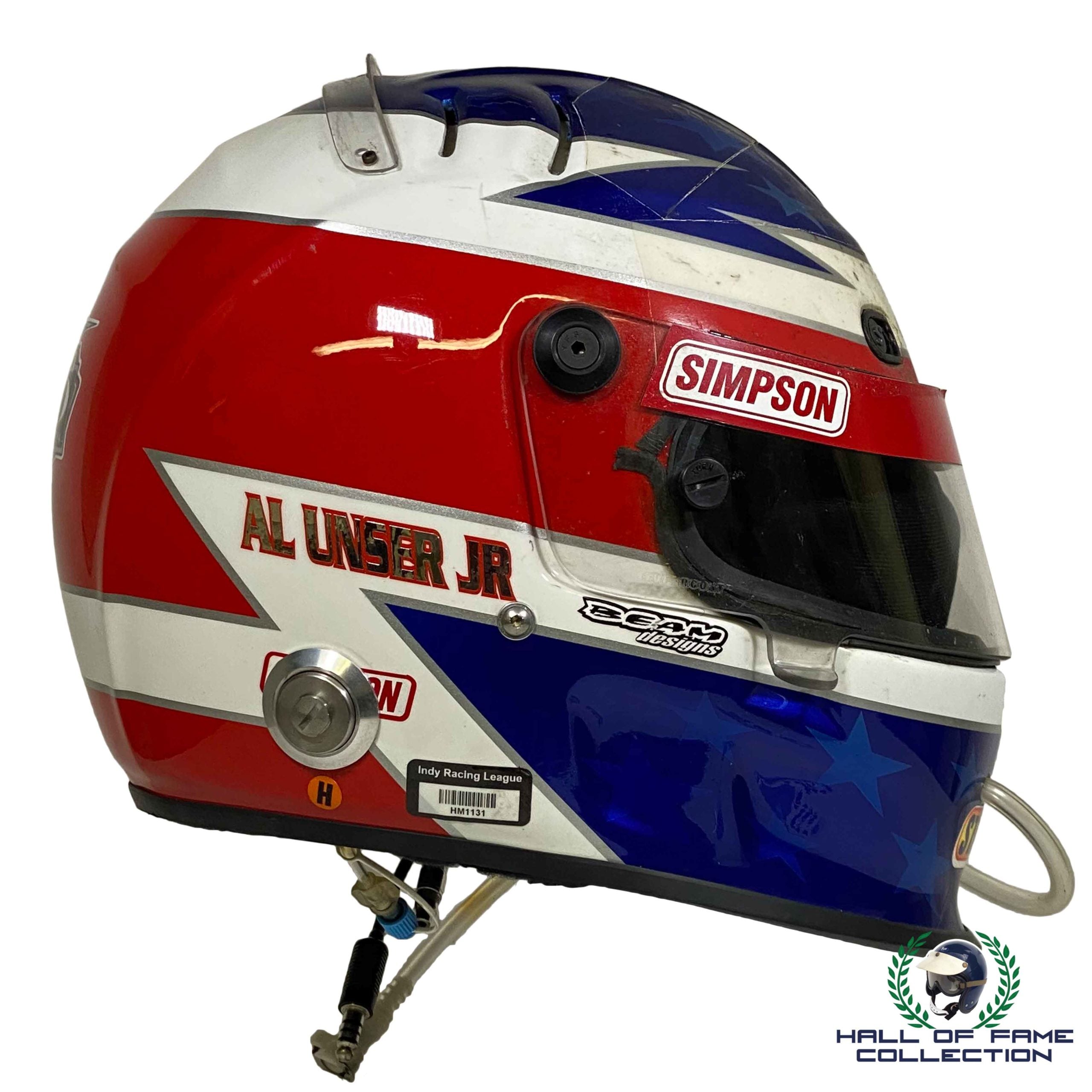 2004 Al Unser Jr Race Used Indianapolis 500 Patrick Racing Simpson IndyCar Helmet