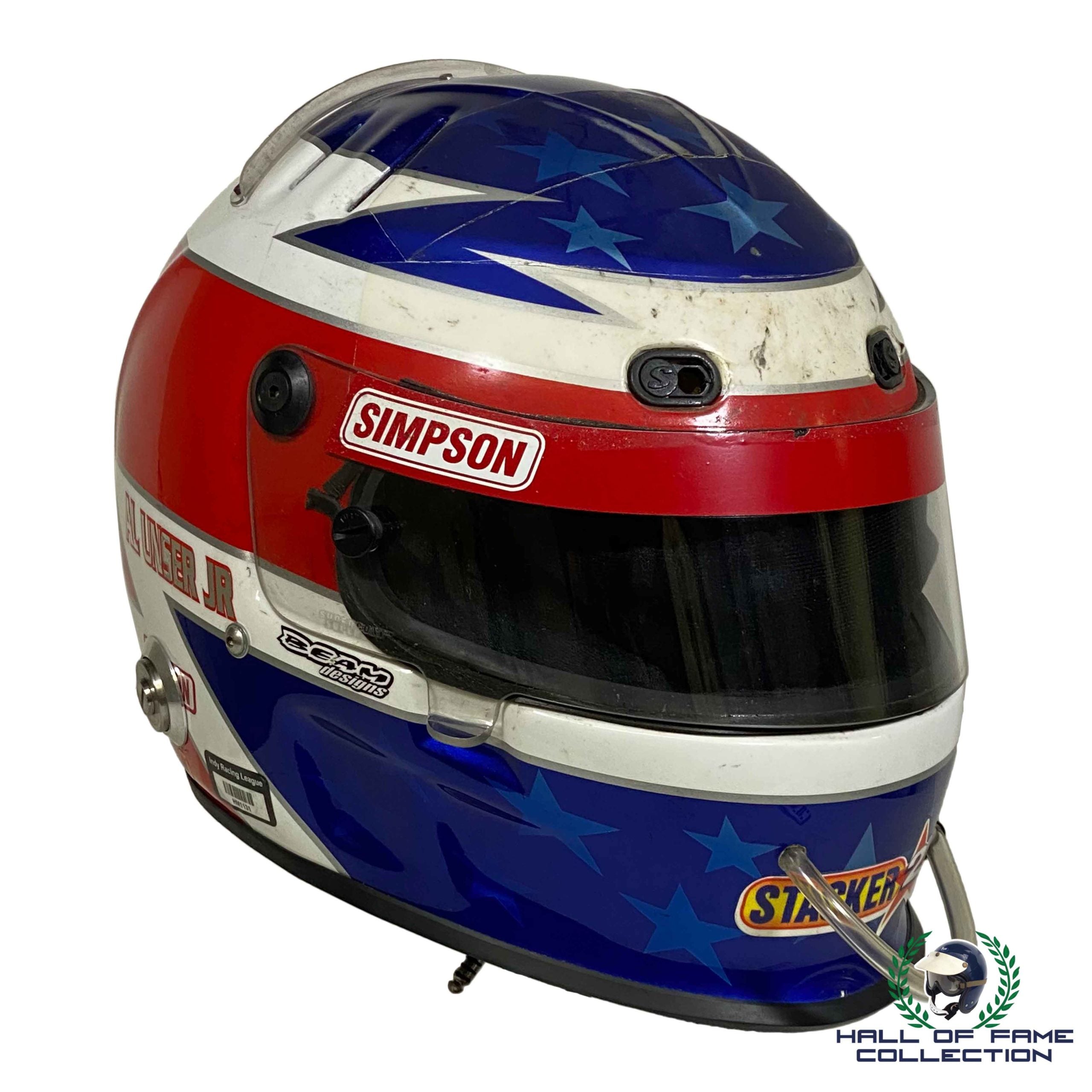 2004 Al Unser Jr Race Used Indianapolis 500 Patrick Racing Simpson IndyCar Helmet