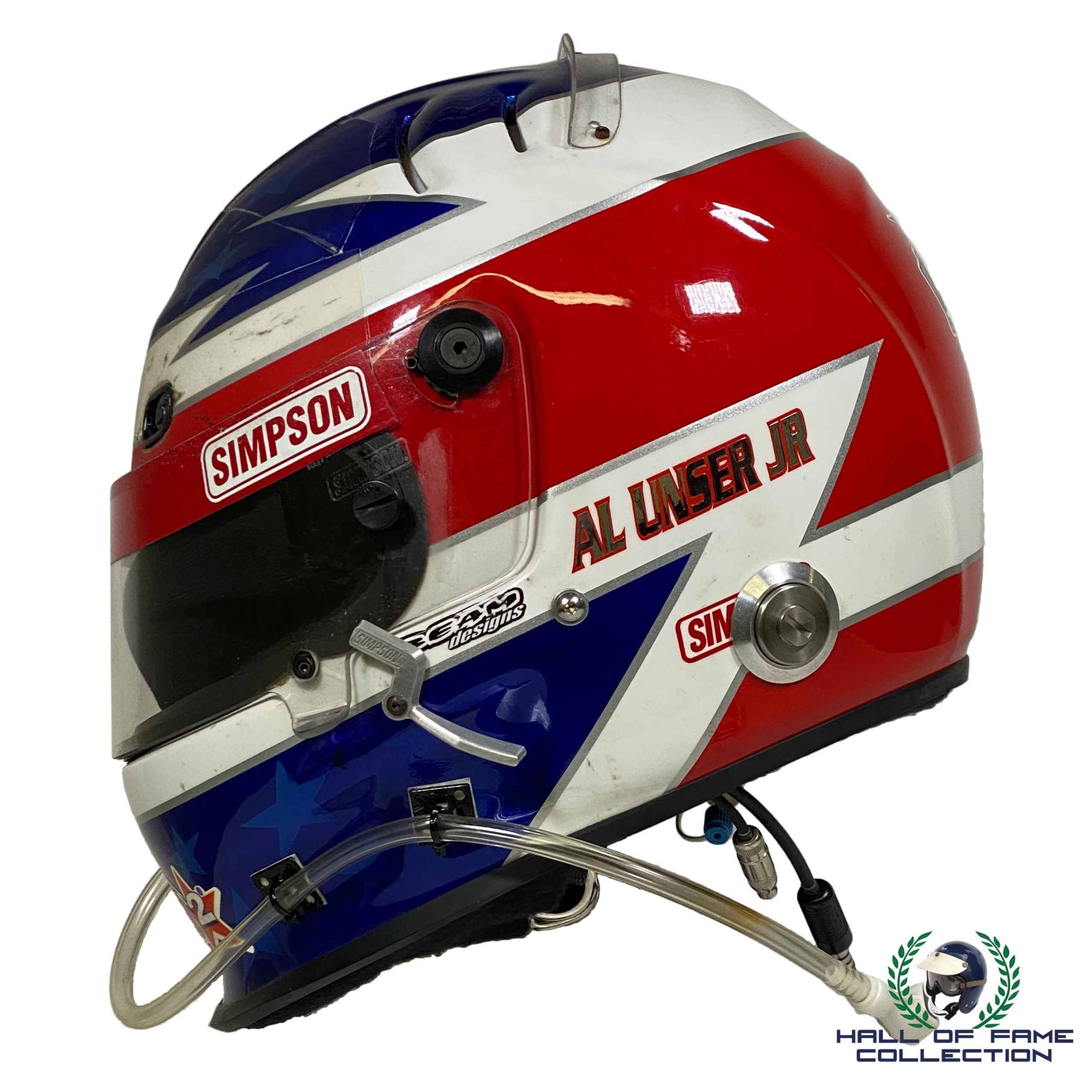 2004 Al Unser Jr Race Used Indianapolis 500 Patrick Racing Simpson IndyCar Helmet