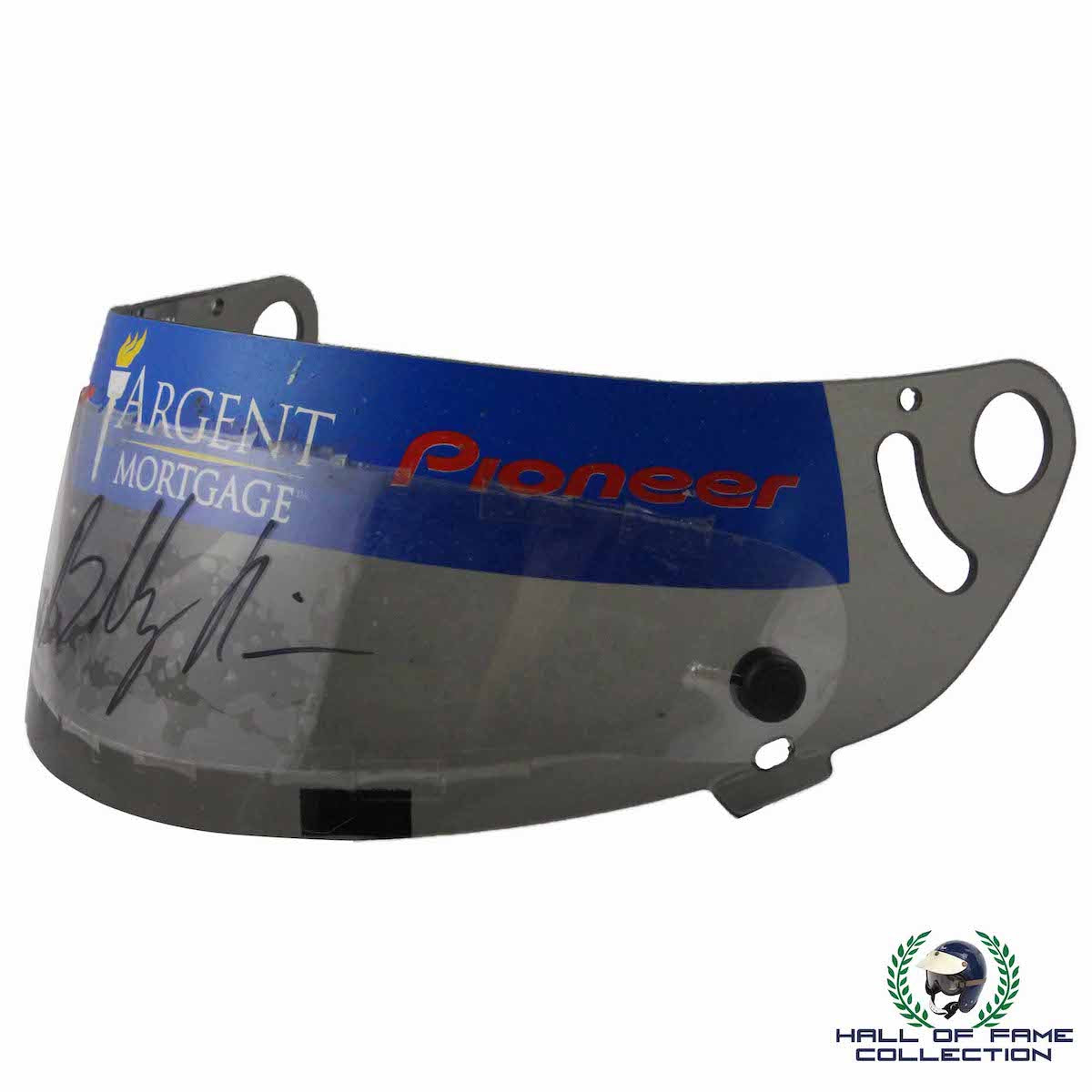 2004 Buddy Rice Signed Nazareth Race Used Rahal Letterman Racing IndyCar Visor