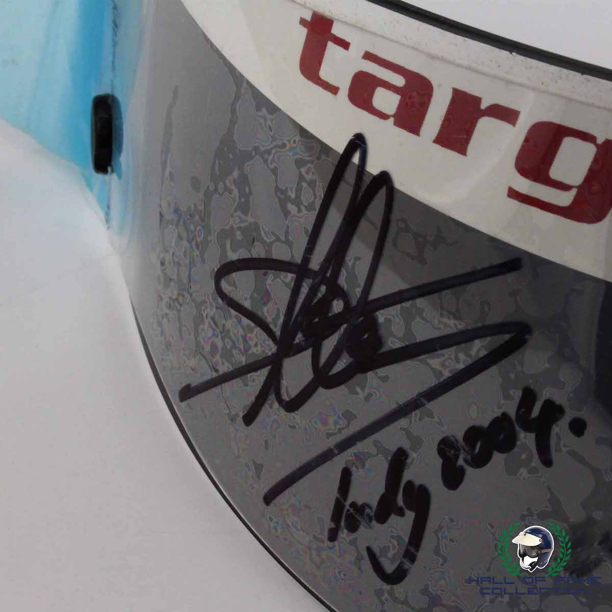 2004 Darren Manning Signed Indy 500 Used Target Chip Ganassi Racing IndyCar Visor