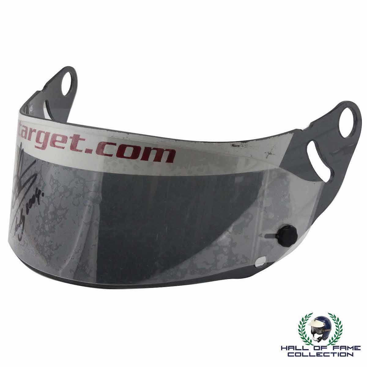 2004 Darren Manning Signed Indy 500 Used Target Chip Ganassi Racing IndyCar Visor