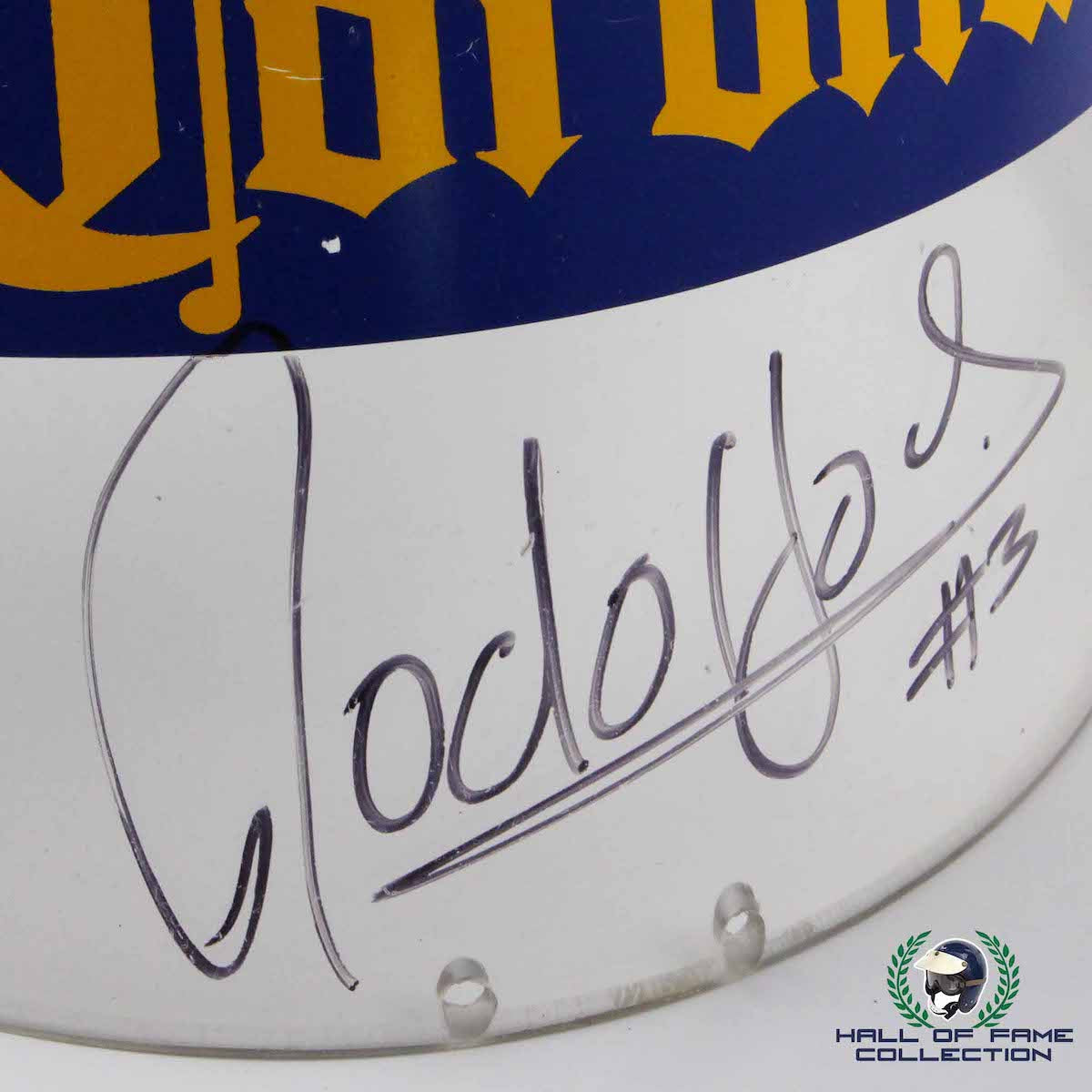 2004 Rodolfo Lavin Signed Race Used Forsythe Championship Racing IndyCar Visor