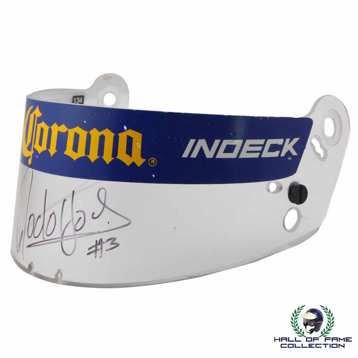 2004 Rodolfo Lavin Signed Race Used Forsythe Championship Racing IndyCar Visor