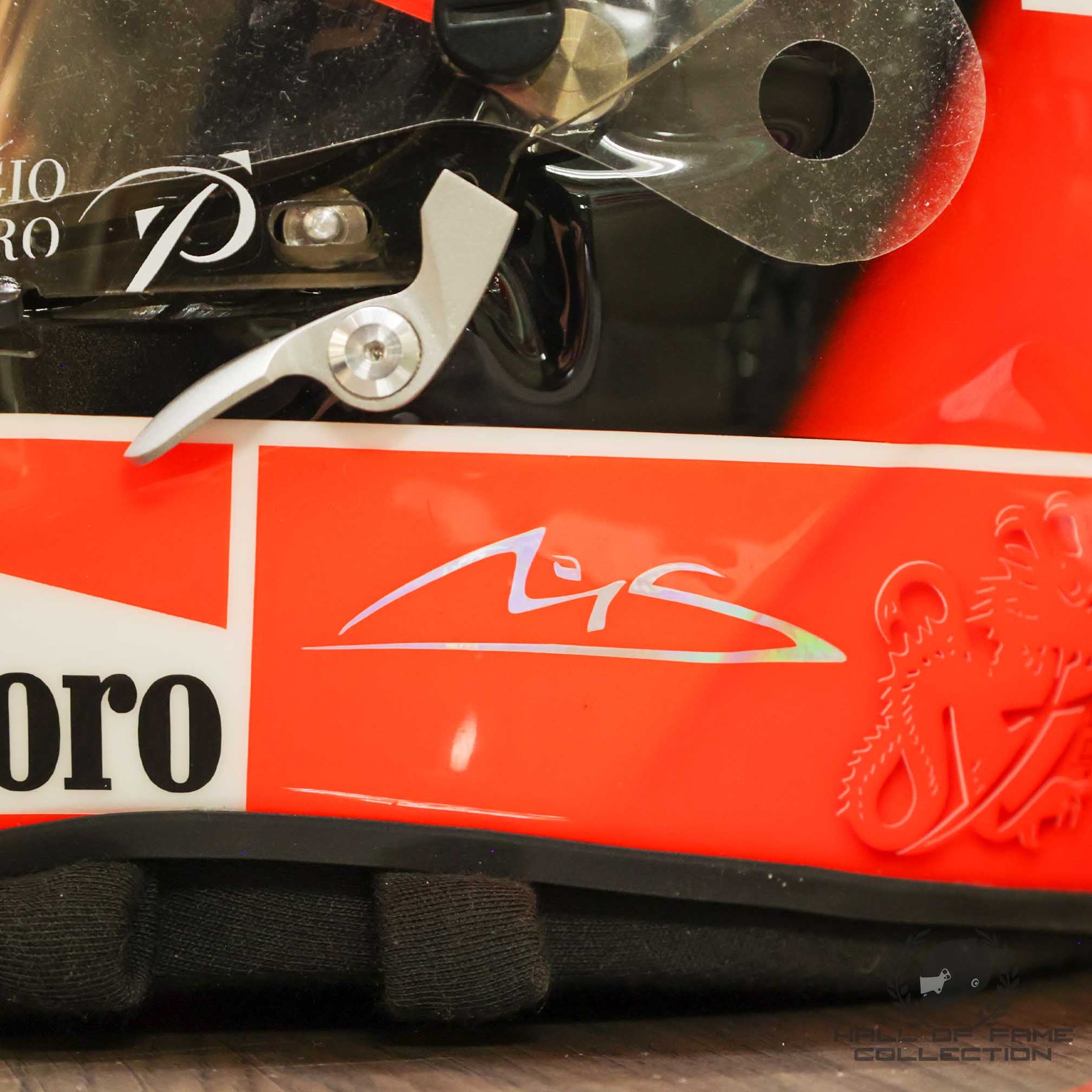 2004 Michael Schumacher Signed Chinese Dragon Schuberth RF1 Replica Scuderia Ferrari Helmet