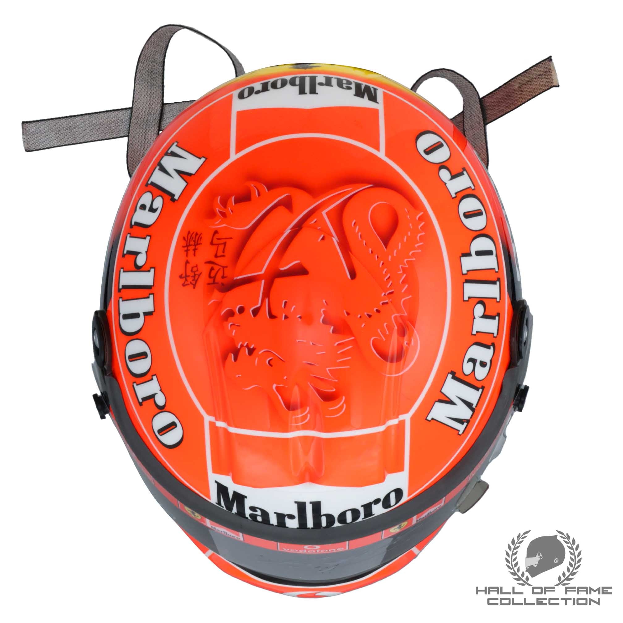 2004 Michael Schumacher Signed Chinese Dragon Schuberth RF1 Replica Scuderia Ferrari Helmet