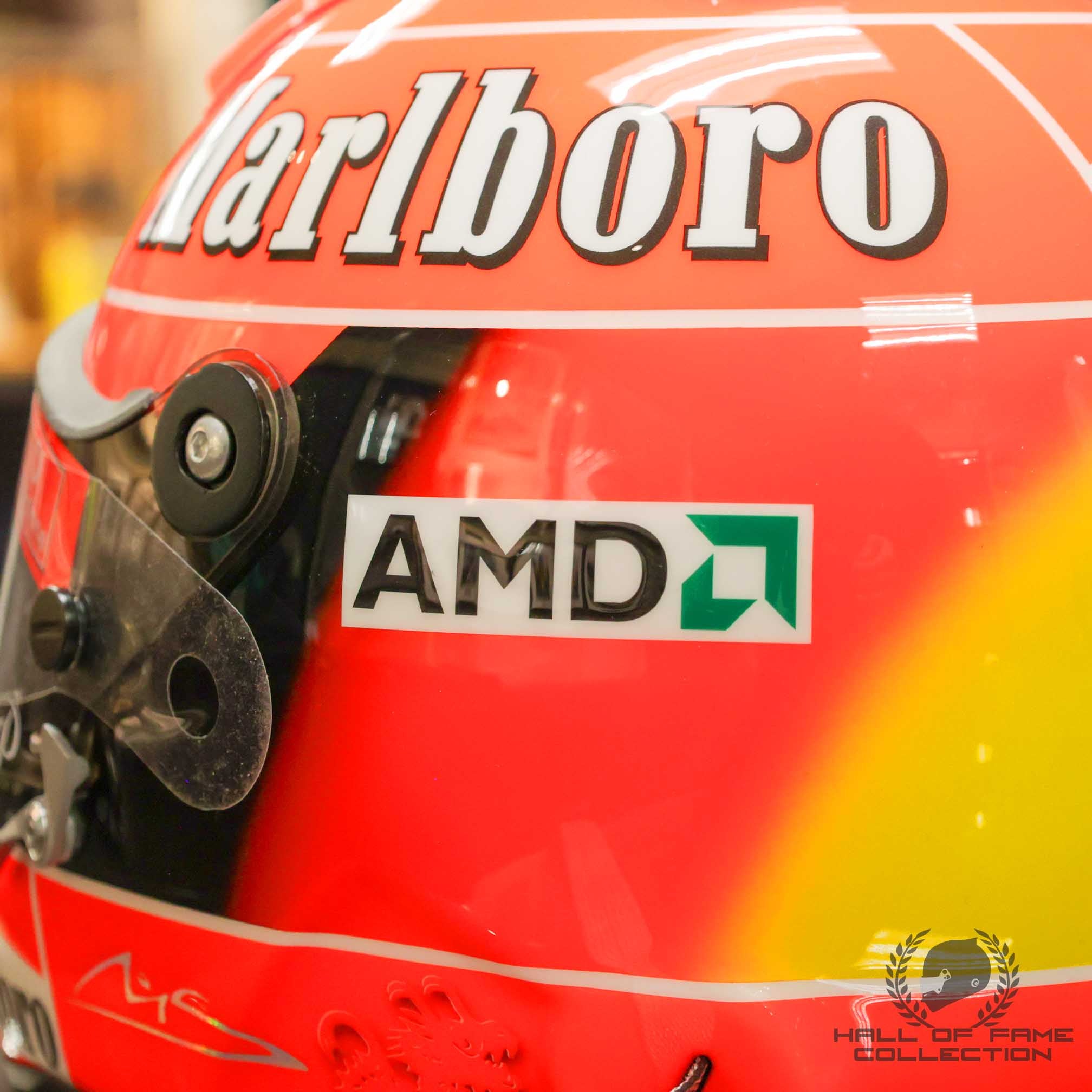 2004 Michael Schumacher Signed Chinese Dragon Schuberth RF1 Replica Scuderia Ferrari Helmet