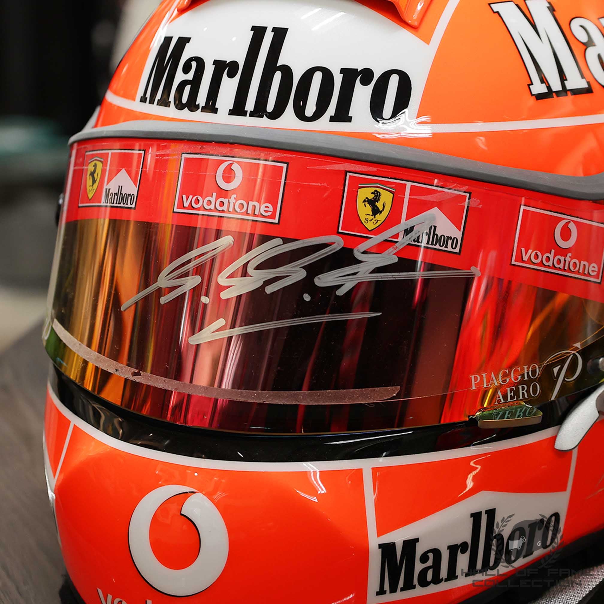 2004 Michael Schumacher Signed Schuberth RF1 Replica Scuderia Ferrari F1 Helmet