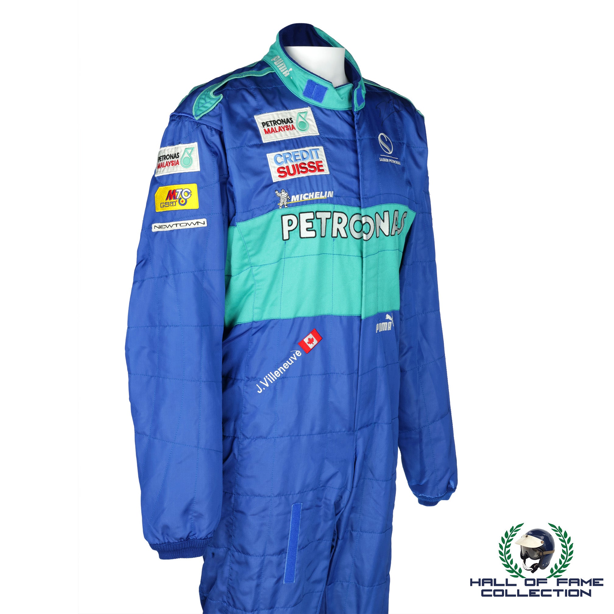 2005 Jacques Villeneuve Signed Race Used Sauber F1 Suit