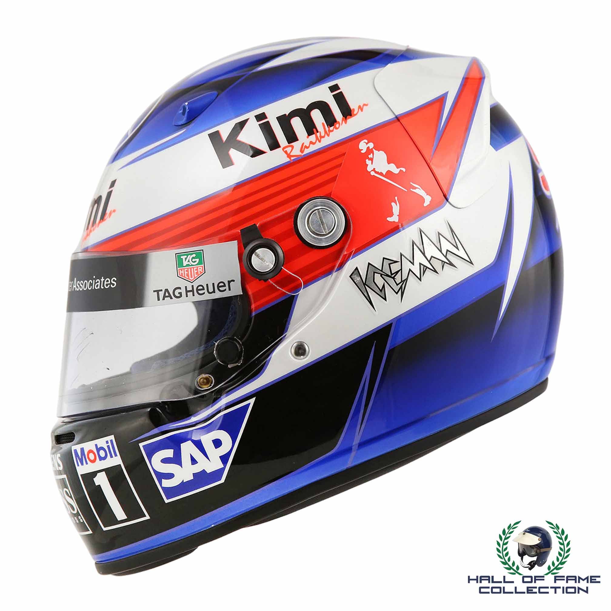 2005 Kimi Raikkonen Signed Replica Arai McLaren Mercedes Benz F1 Helmet