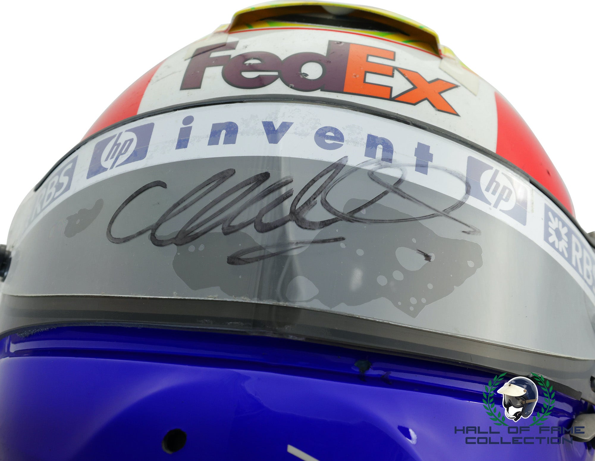 2005 Mark Webber Signed Turkish / Belgian GP Used Williams BMW F1 Helmet