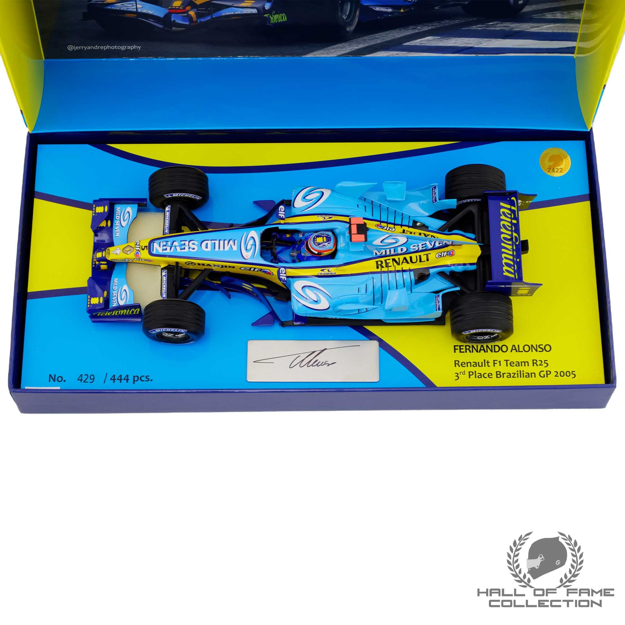 2005 Fernando Alonso Signed Championship Season Renault F1 1:18 Model