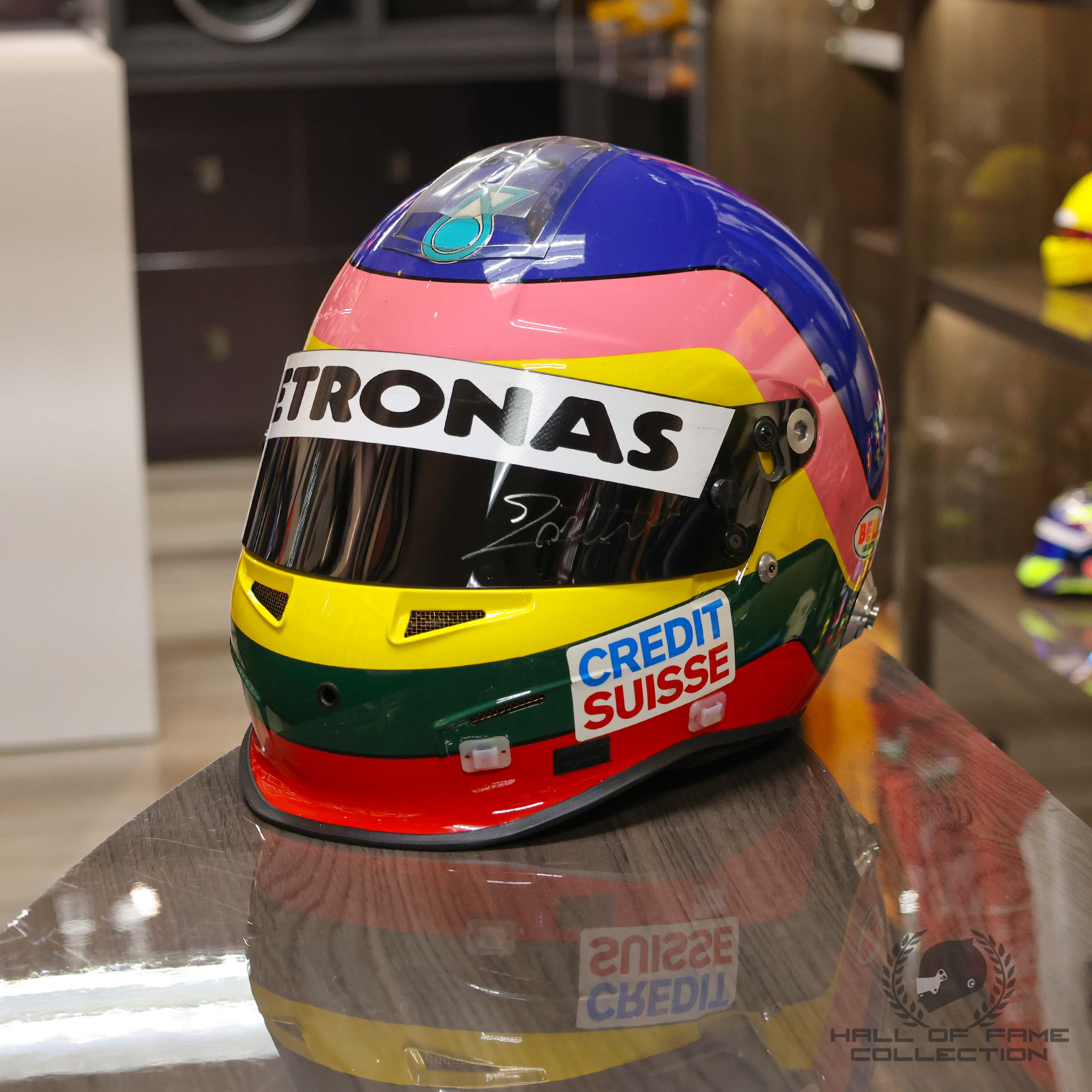 2005 Jacques Villeneuve French & British GP Race Used Sauber-Petronas F1 Helmet