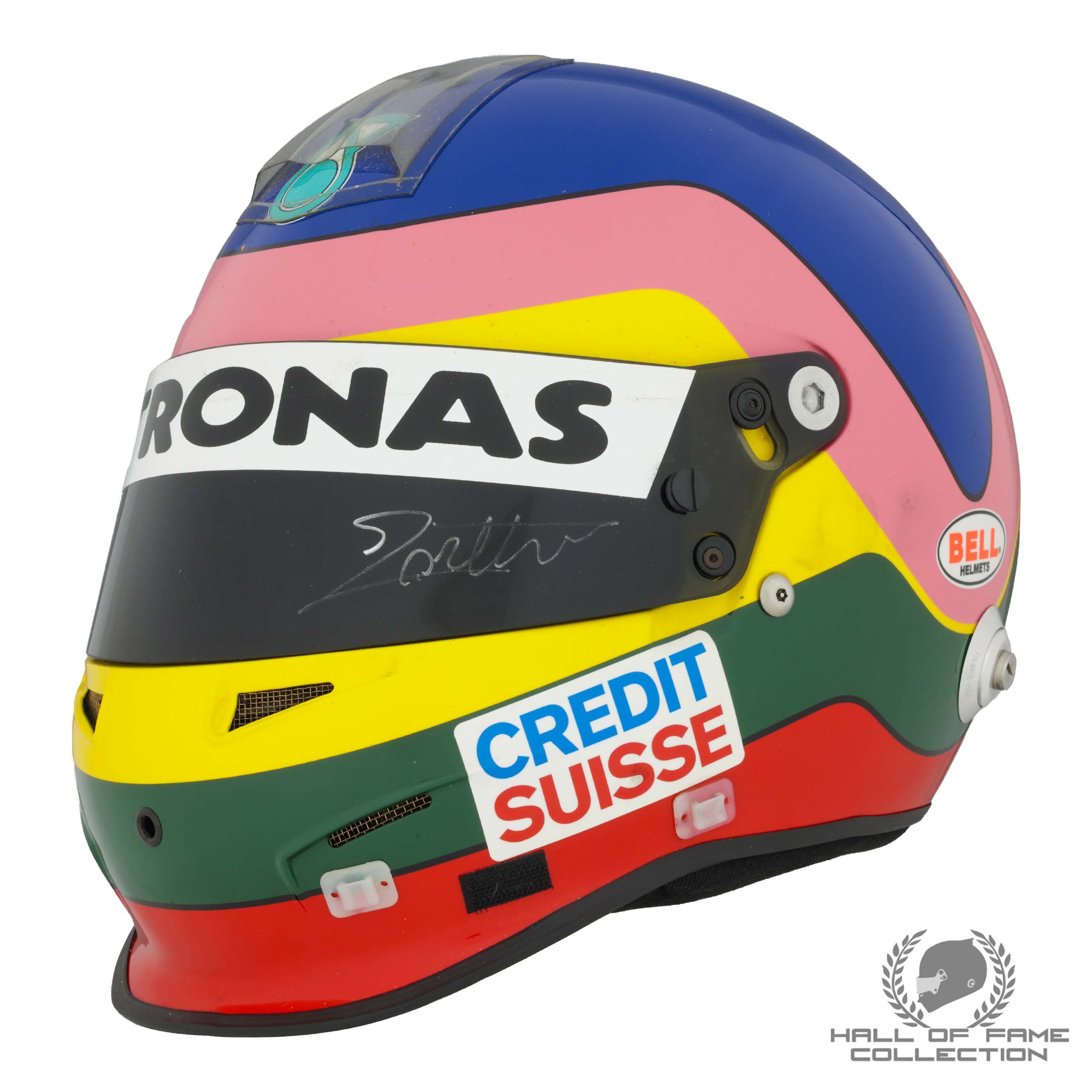 2005 Jacques Villeneuve French & British GP Race Used Sauber-Petronas F1 Helmet