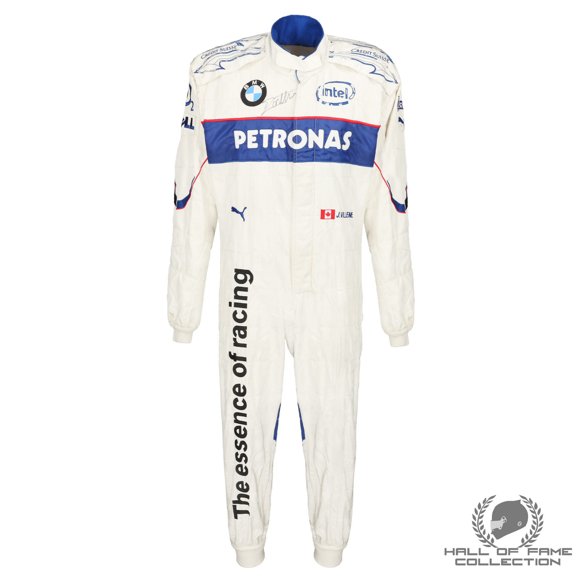 2006 Jacques Villeneuve Signed Race Used Petronas BMW Sauber Puma F1 Suit