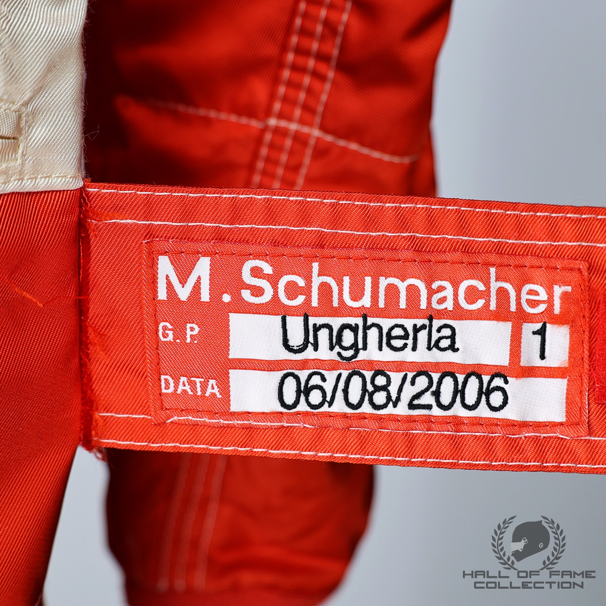 2006 Michael Schumacher Hungarian GP Race Used Scuderia Ferrari F1 Suit